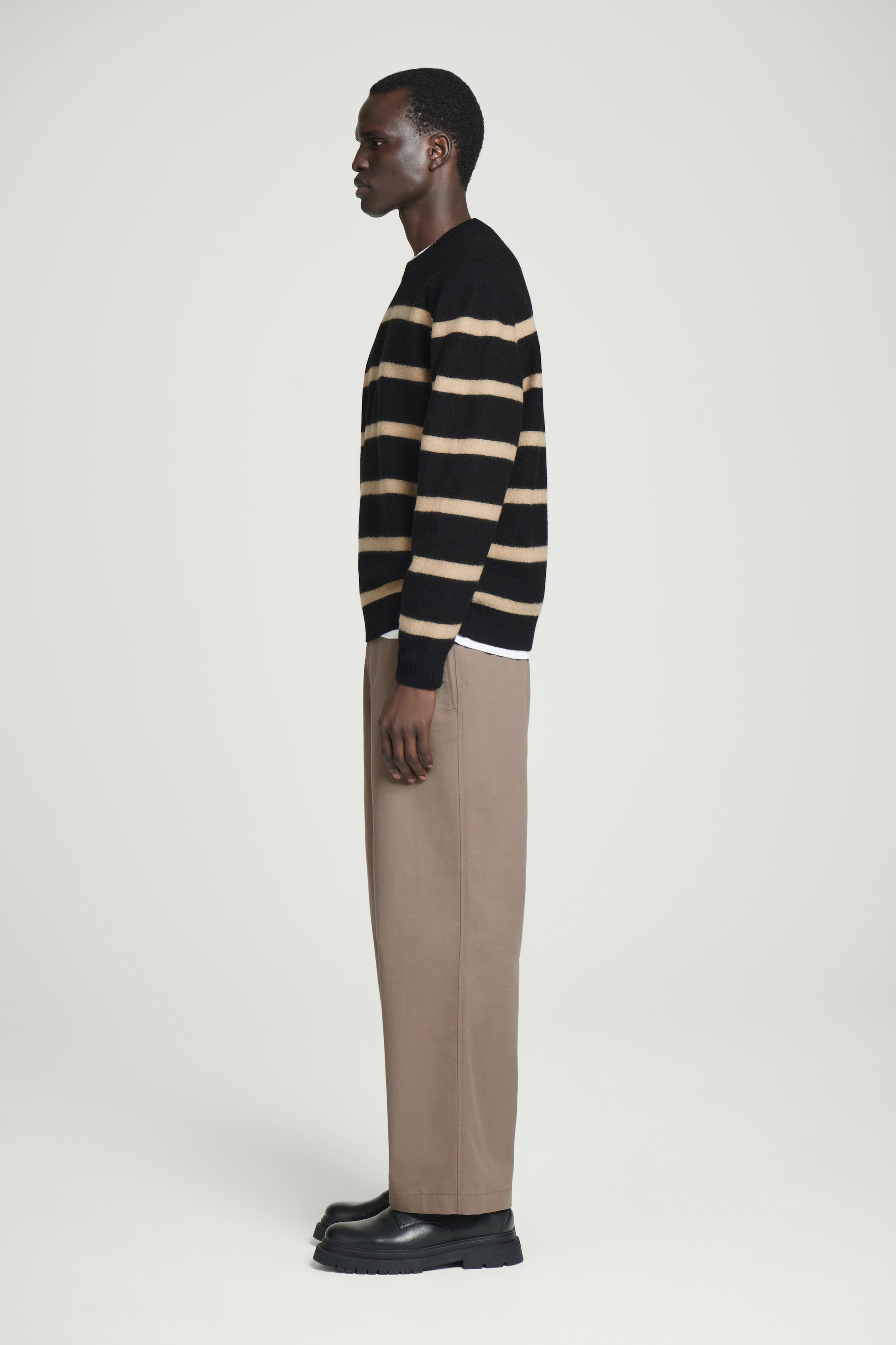 BOILED-WOOL CREW-NECK JUMPER