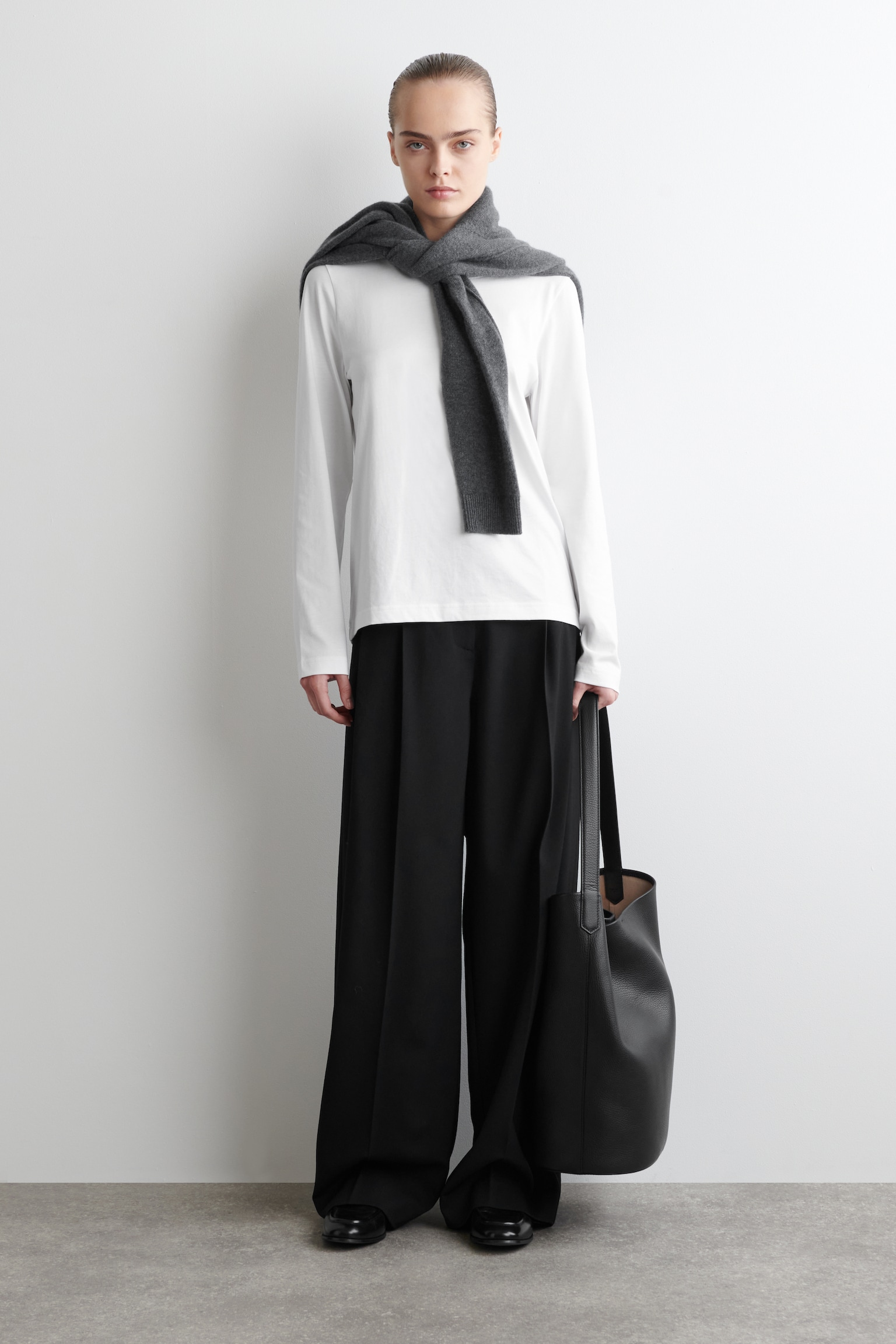 T-SHIRT 24/7 A MANICHE LUNGHE - BIANCO - 5