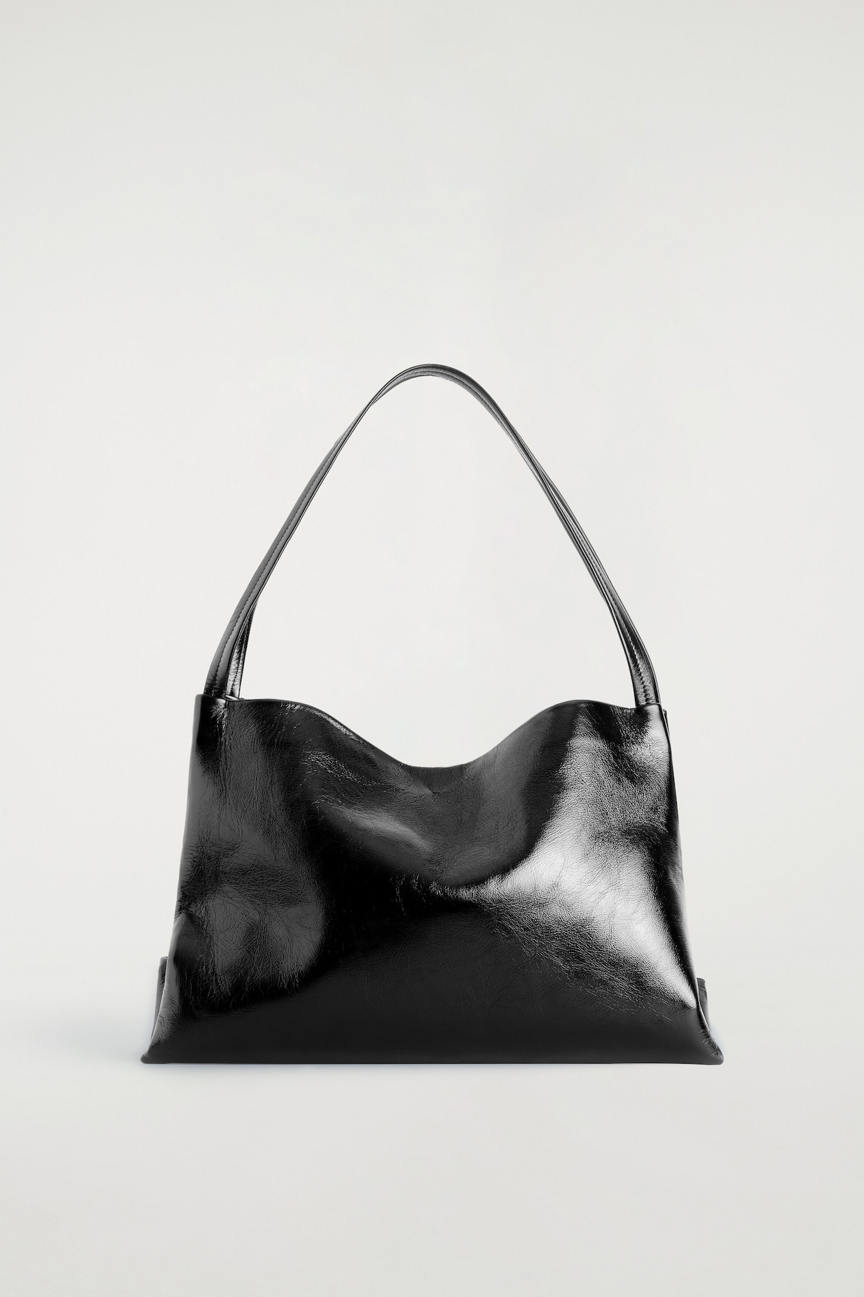PAVILION TOTE BAG - LEATHER — BLACK