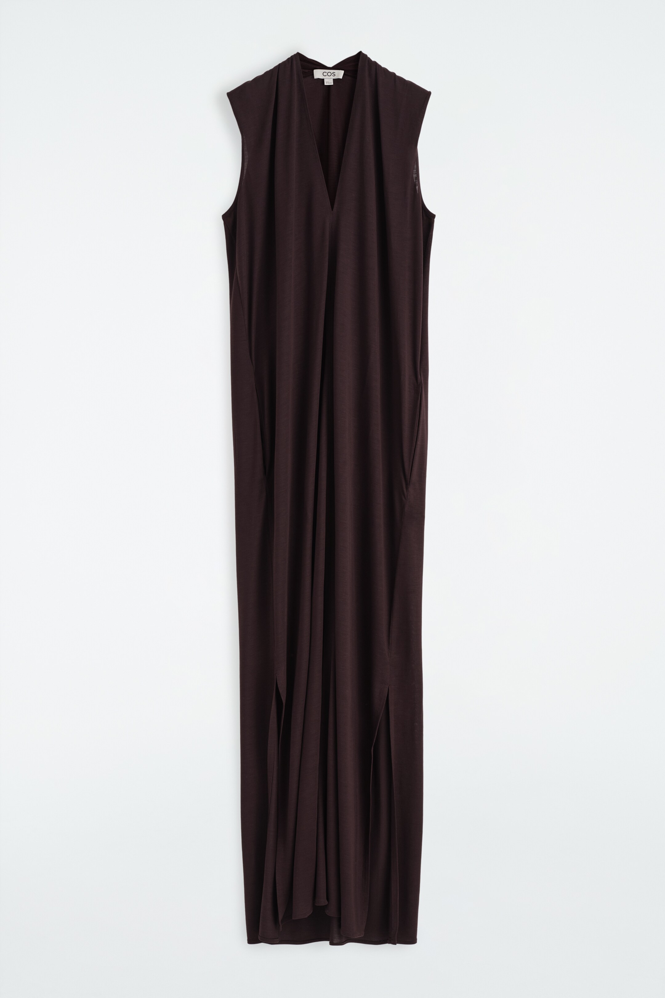 Ingrandisci l'immagine: DRAPED V-NECK MAXI DRESS - DARK BROWN - DONNA | H&M CH 5