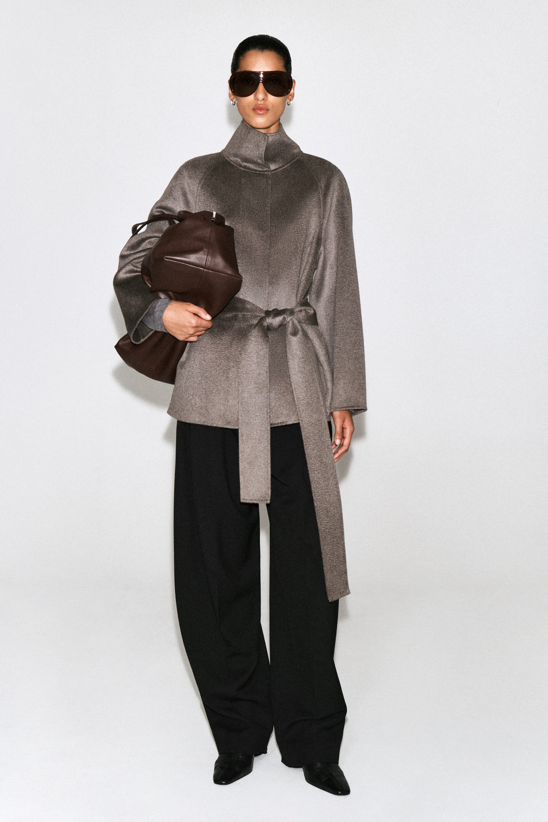 Belted Double-Faced Cashmere Jacket by COS