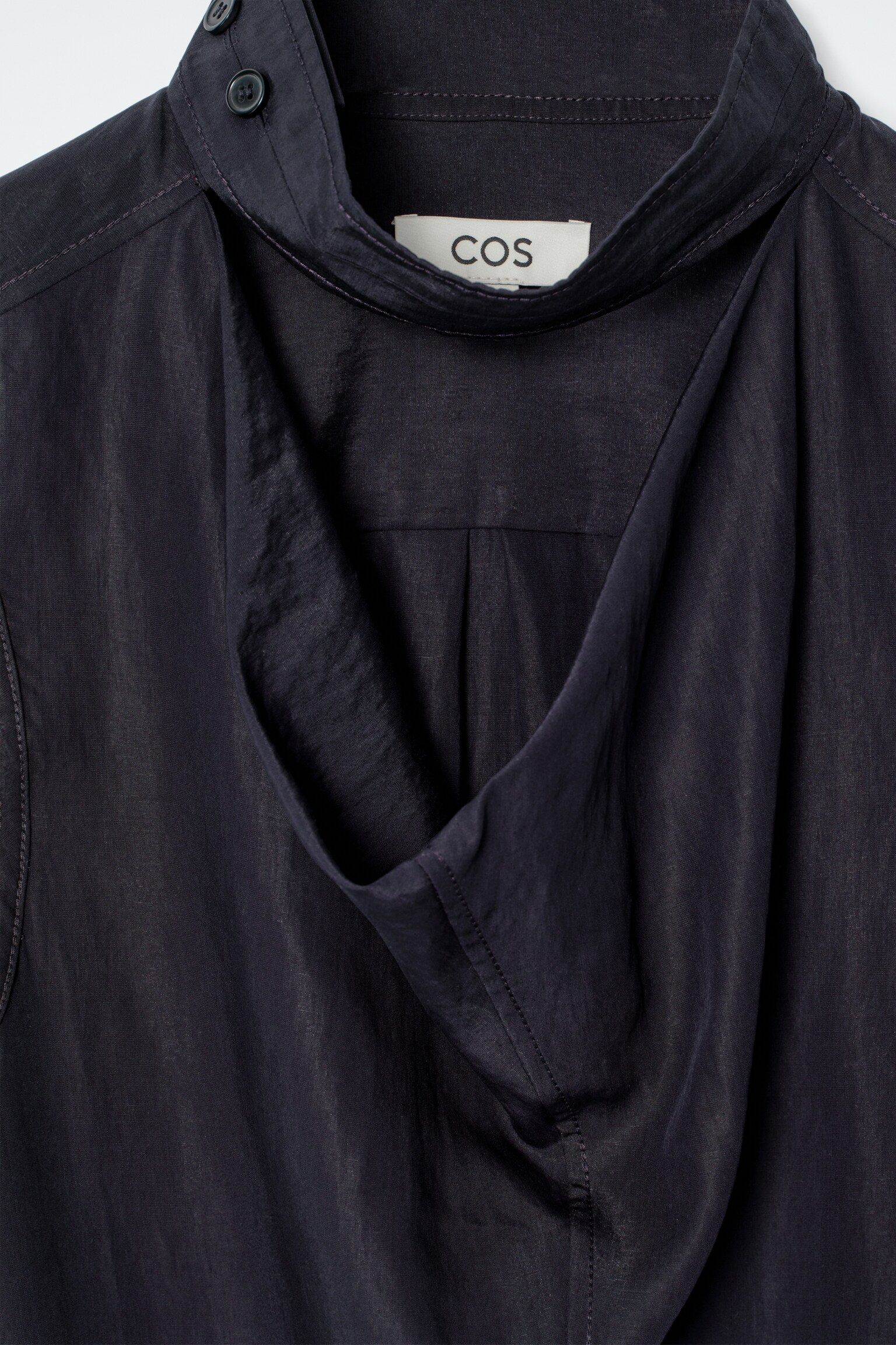 ABITO MIDI CON SCOLLO DRAPPEGGIATO CUT OUT - INDACO - 4
