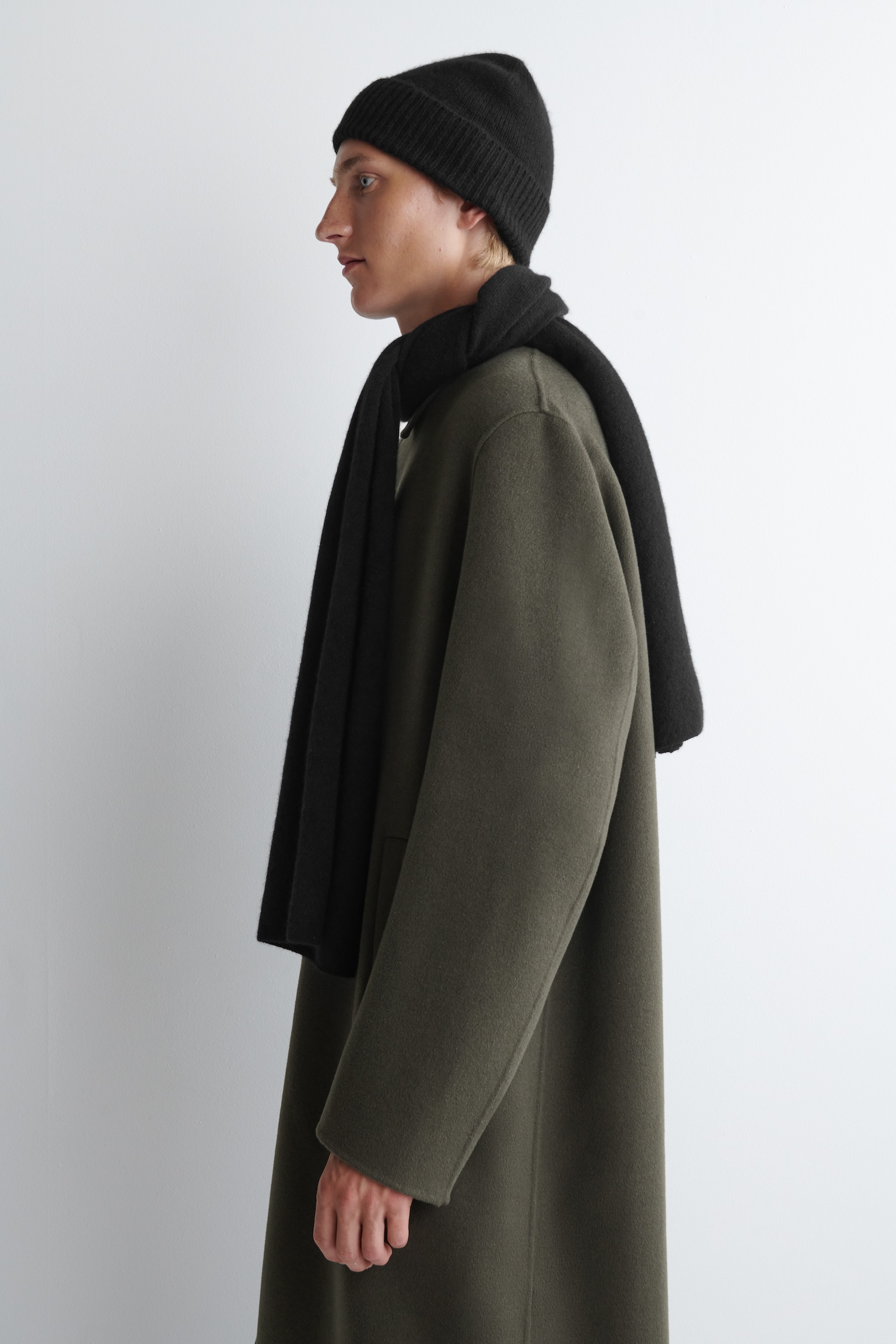 BUFANDA DE CASHMERE - NEGRO/GRIS OSCURO - 3