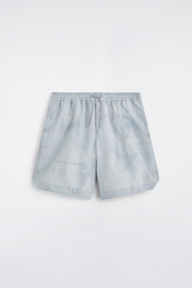 Nylon Wide-Leg Drawstring Swim Shorts