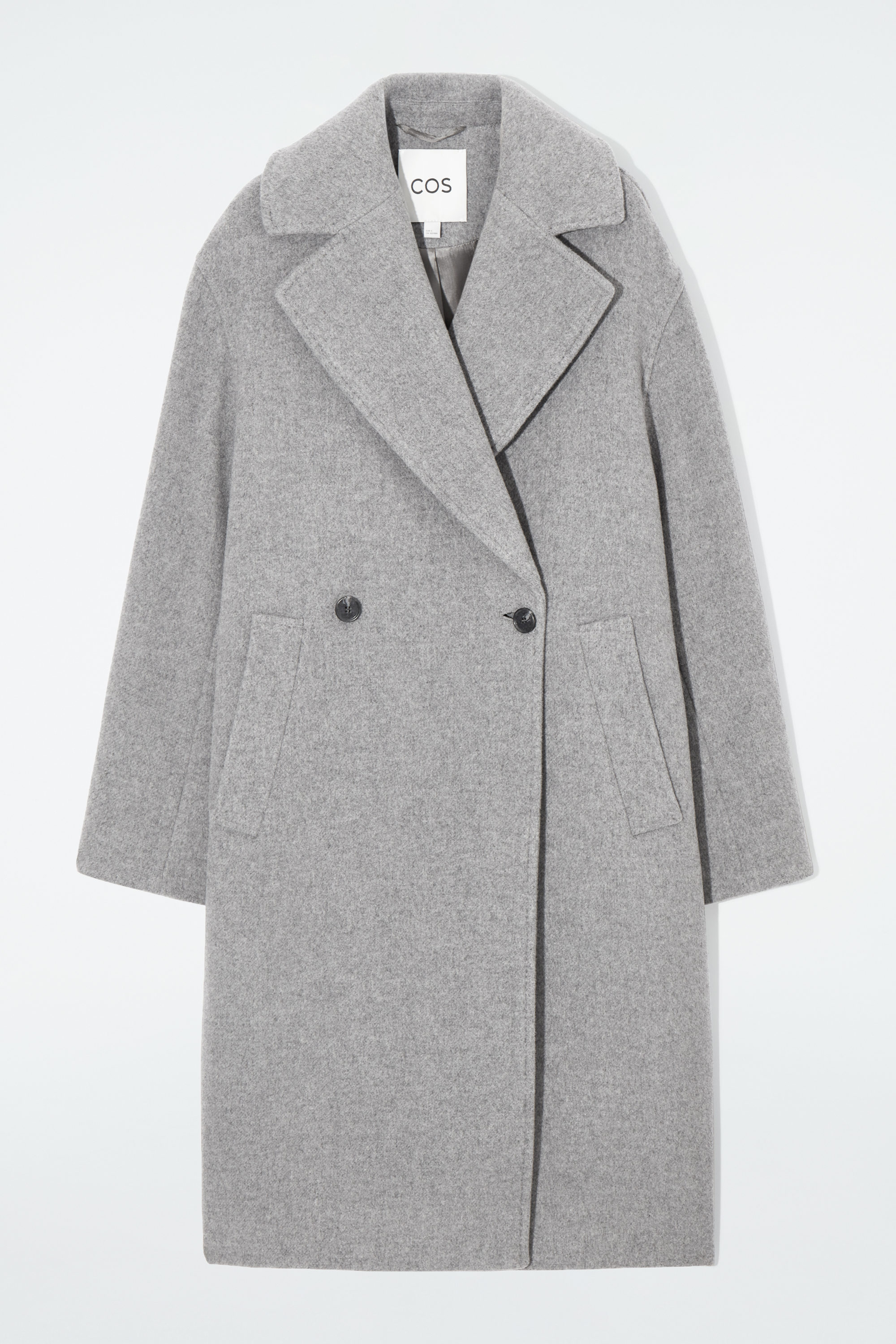 エピヌ　volume wool tailored coat gray Acne Studios Double Breasted Wool Coat Anthracite Grey