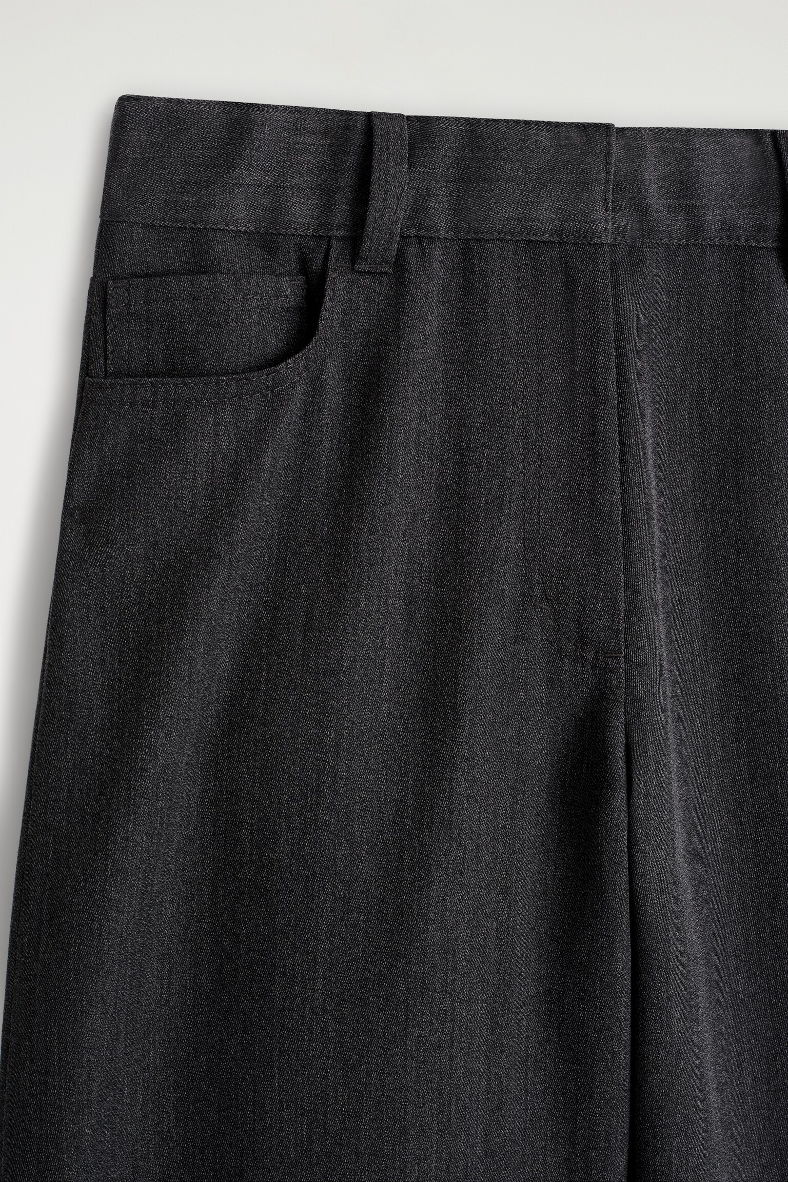 HOSE AUS WOLL-MIX MIT WEITEM BEIN - SCHWARZ - 5