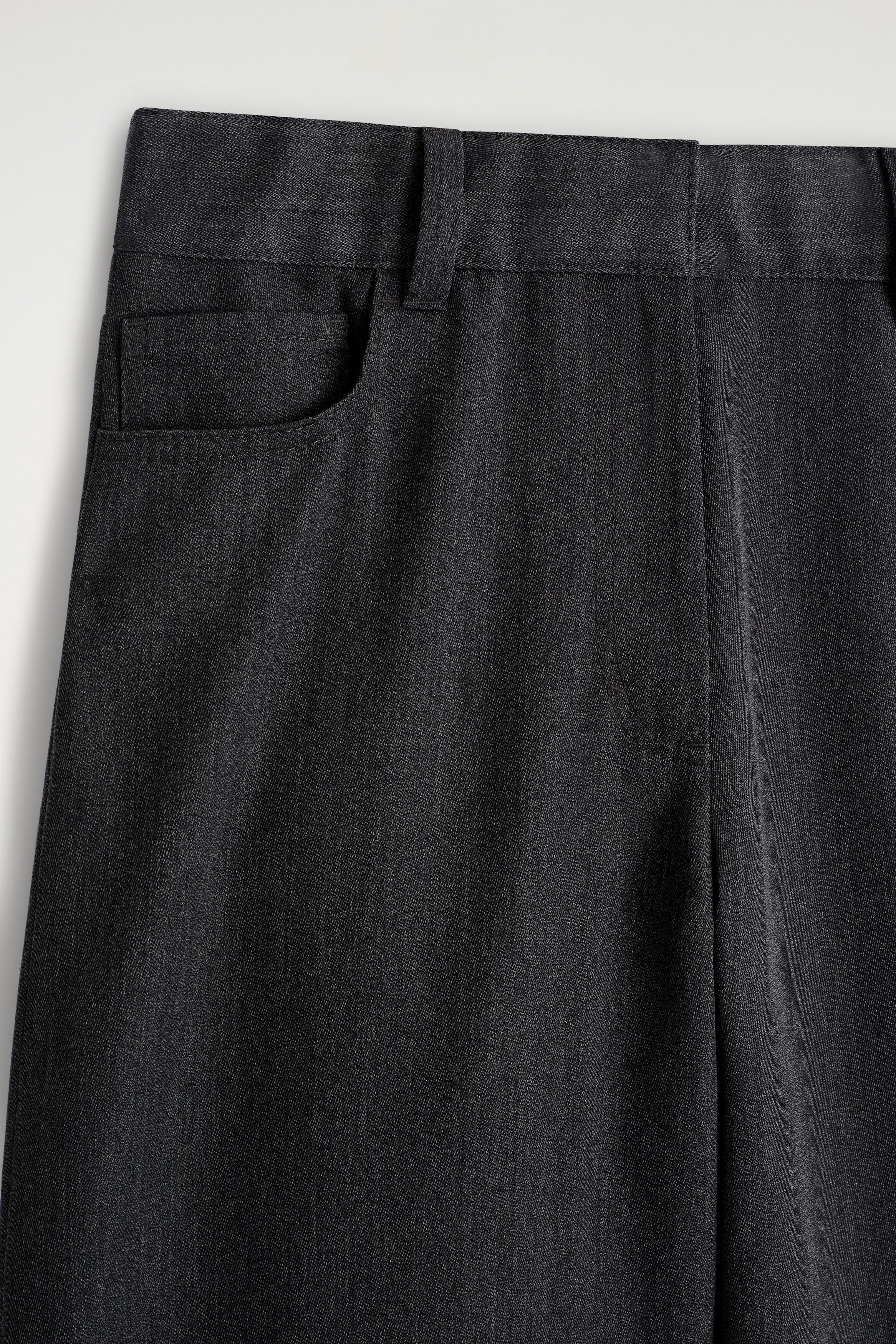 REGULAR WOOL-BLEND WIDE-LEG PANTS - BLACK | COS US