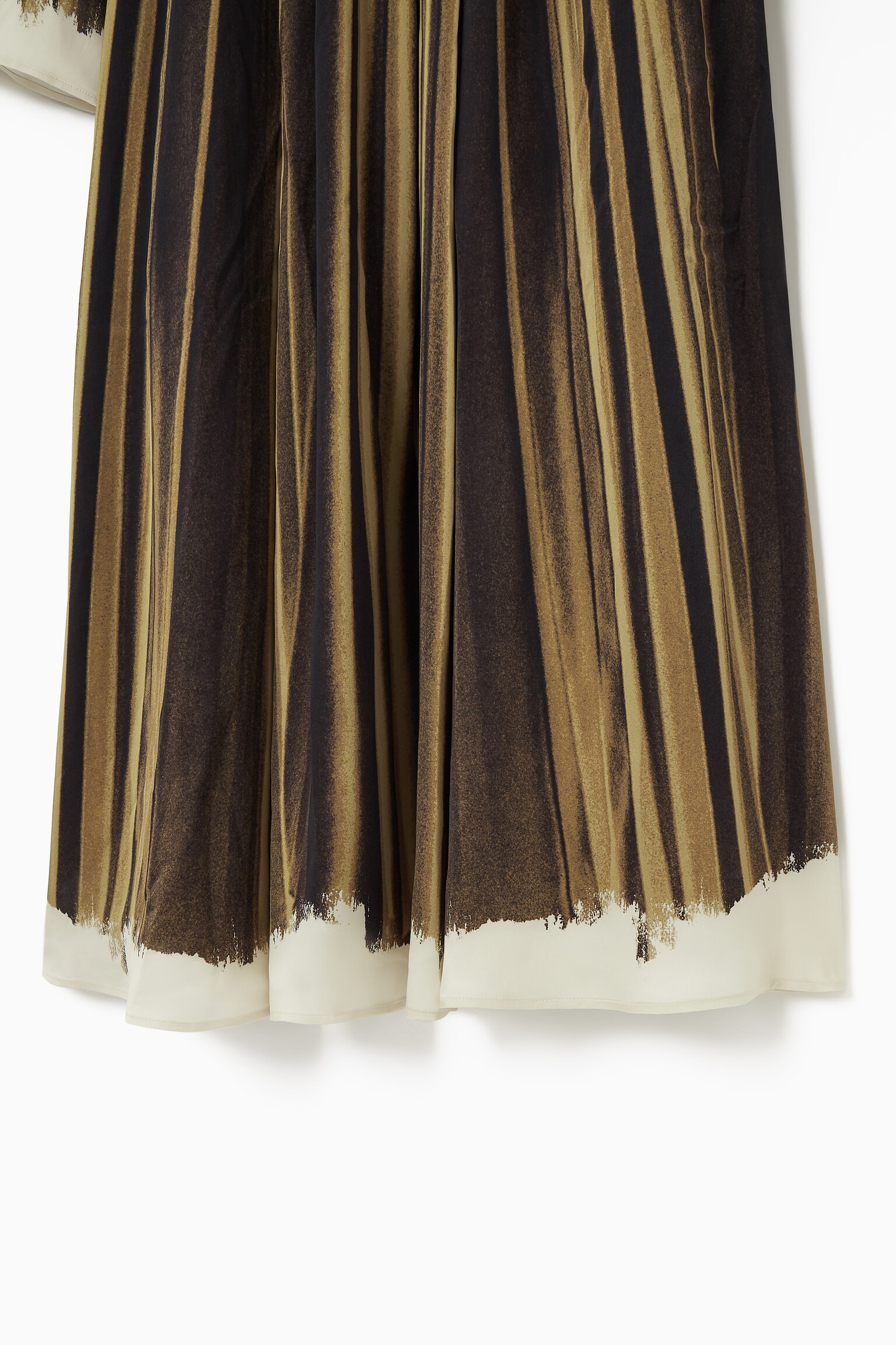 ROBE-CHEMISE CEINTURÉE TROMPE-L'ŒIL - BRUN / CRÈME - 3