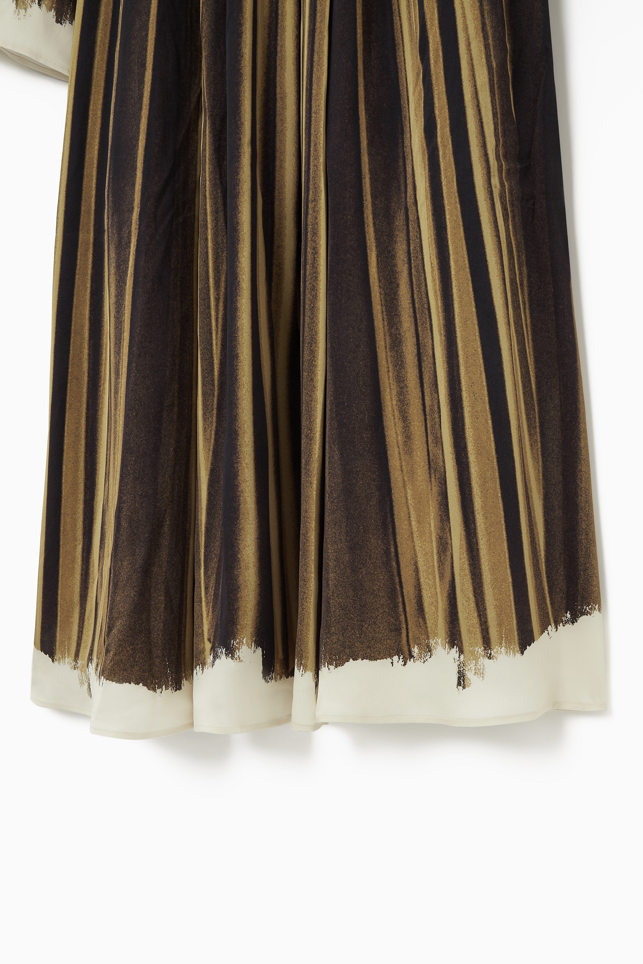 Ingrandisci l'immagine: TROMPE-L'ŒIL BELTED SHIRT DRESS - BROWN / CREAM - DONNA | H&M CH 2