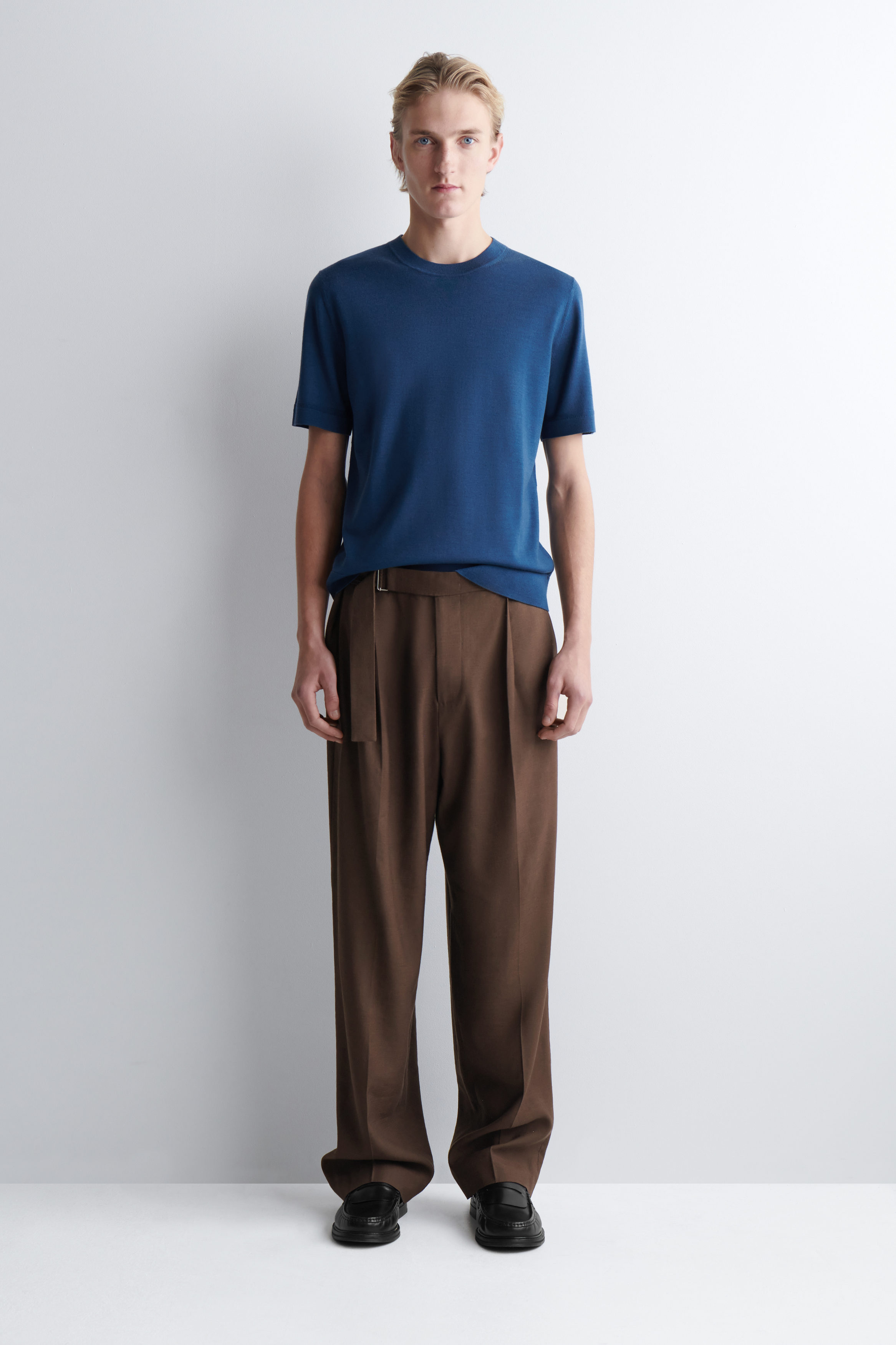 MERINO WOOL KNITTED T-SHIRT - thumbnail 4