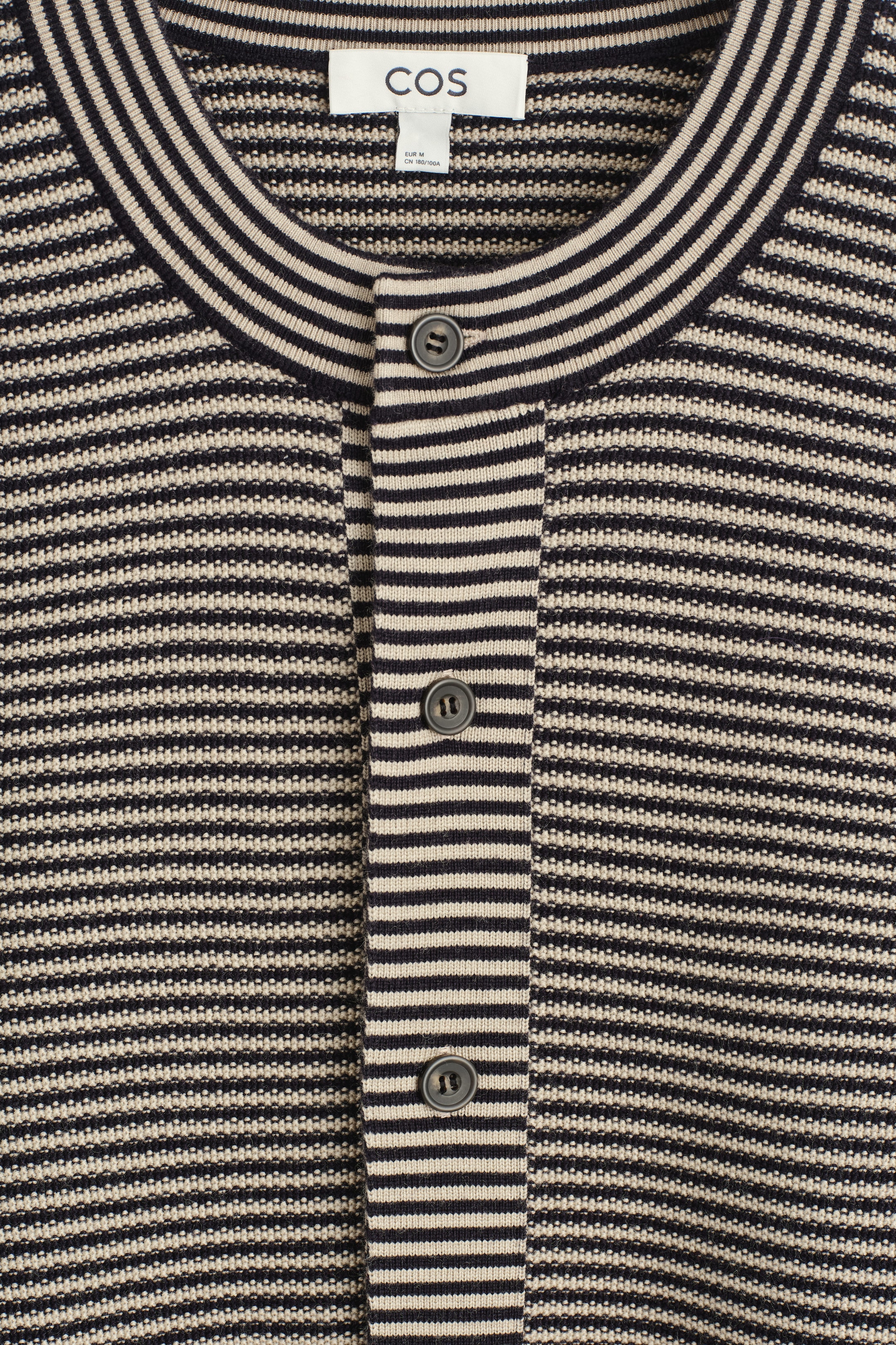 STRIPED MERINO WOOL CARDIGAN