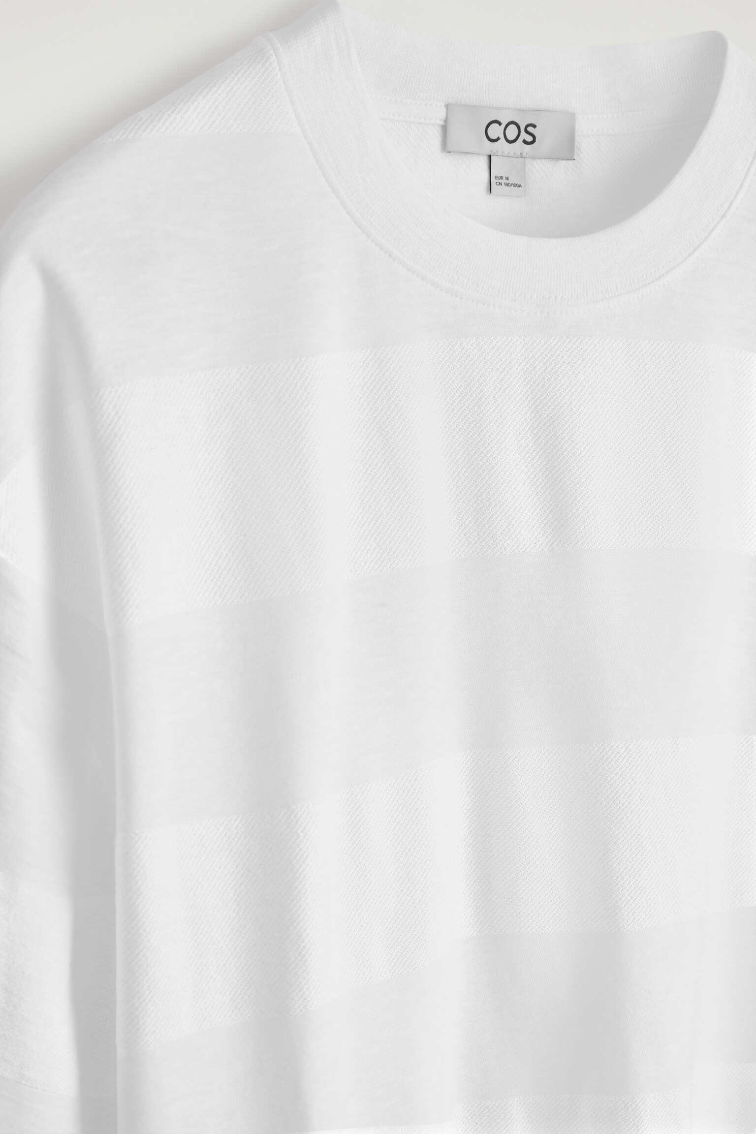 T-SHIRT OVERSIZE EN MÉLANGE DE LIN À RAYURES - BLANC - 5