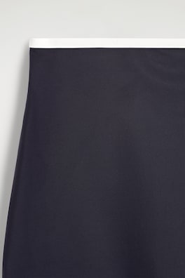 CONTRAST-TRIMMED SWIM SKIRT — NAVY / WHITE 4