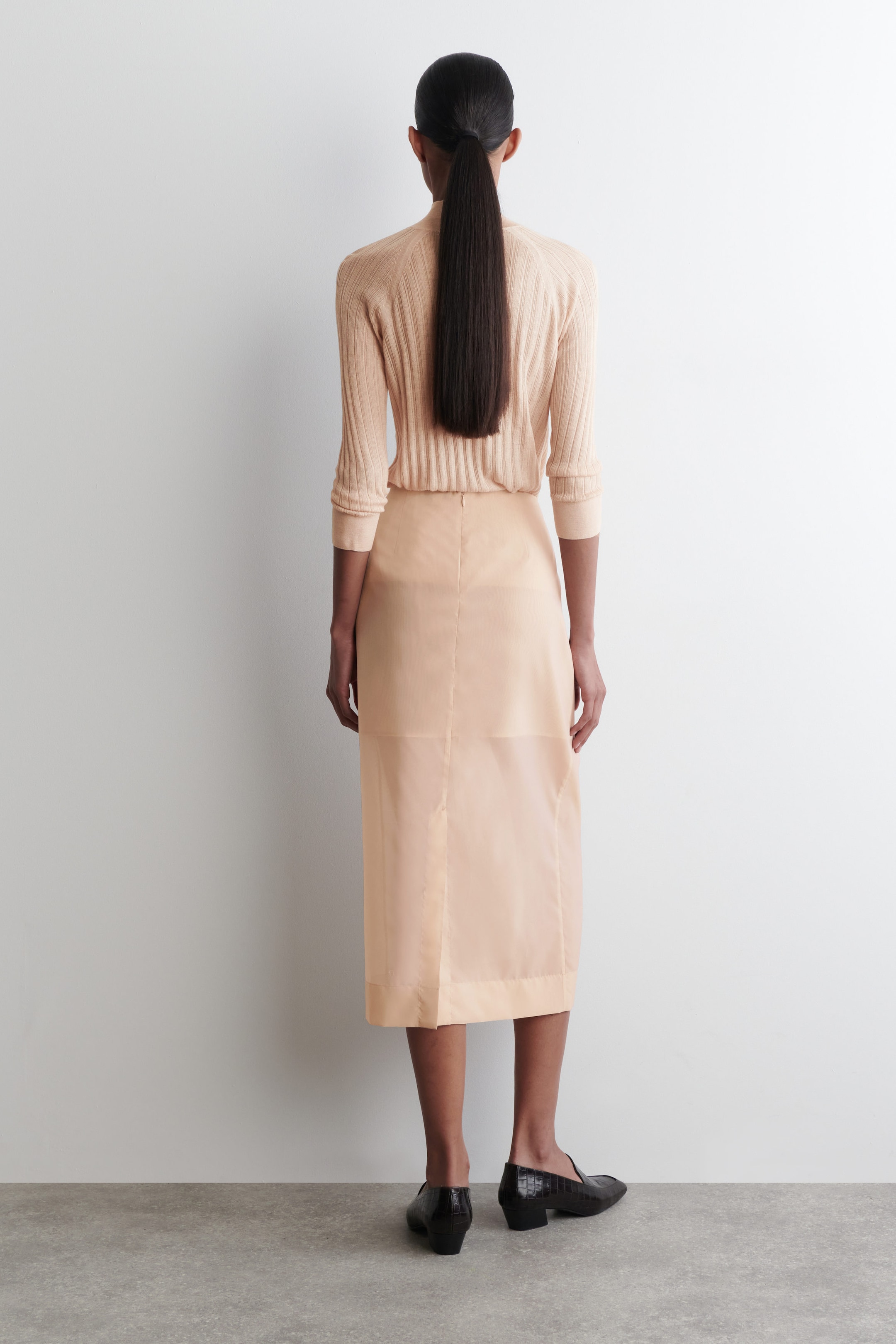 SHEER COLUMN SKIRT