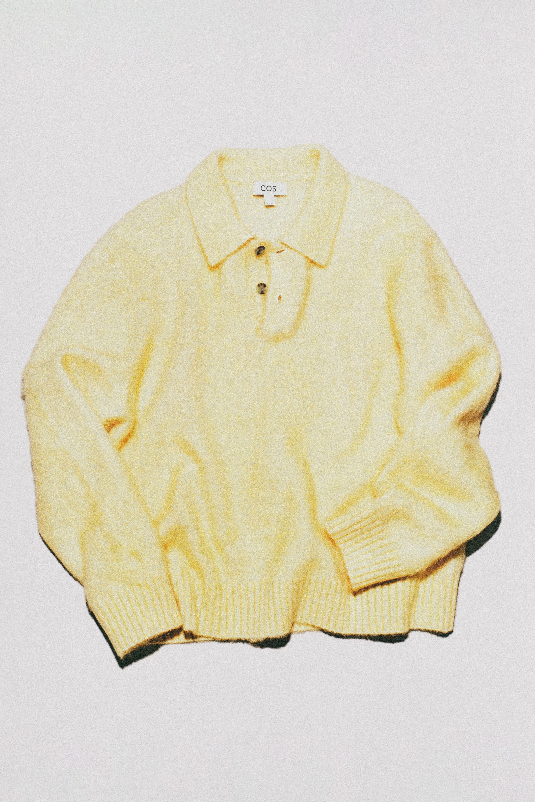 BRUSHED MOHAIR-BLEND POLO SWEATER