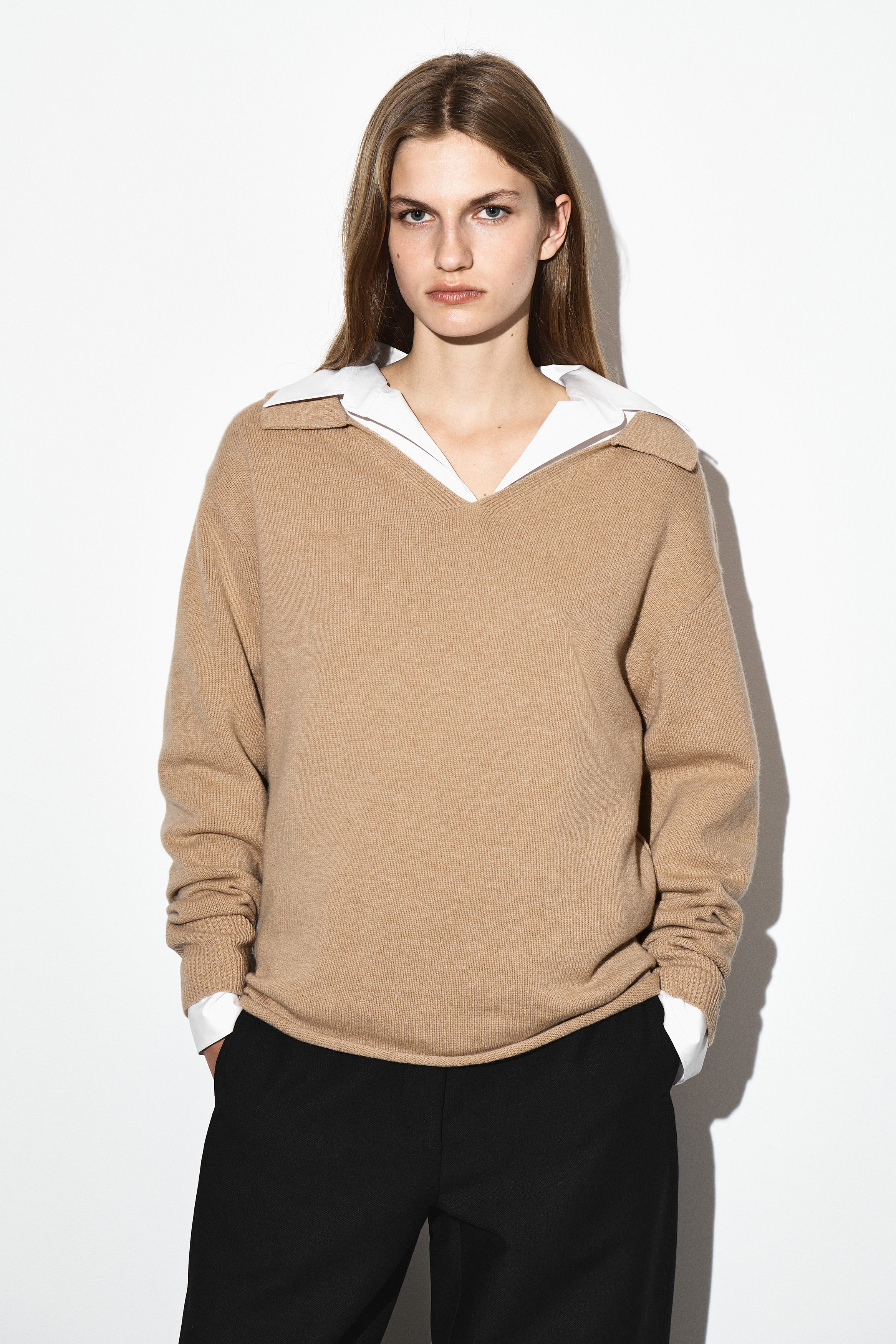 トップス OVY Wool Cashmere Warm Knit Polo XL Polo Ralph Lauren Wool/Cashmere Cable Half Zip Andover Cream