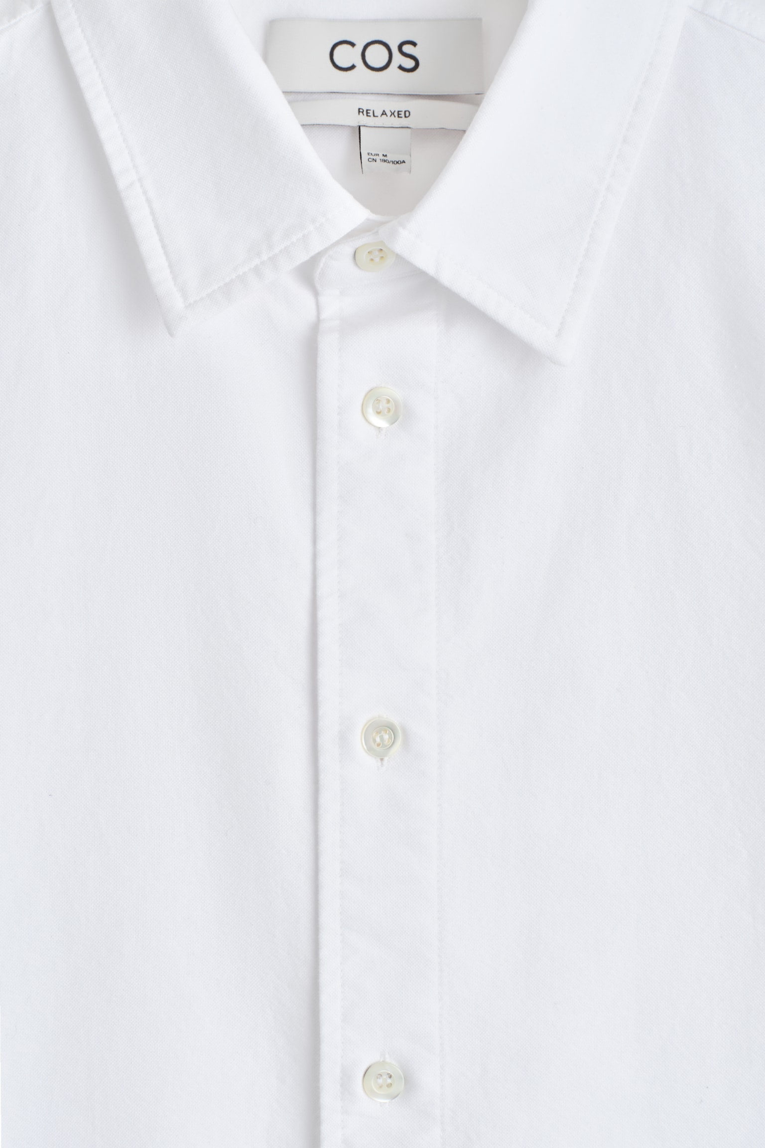 COTTON OXFORD SHIRT - WHITE/BEIGE / WHITE / STRIPED - 4
