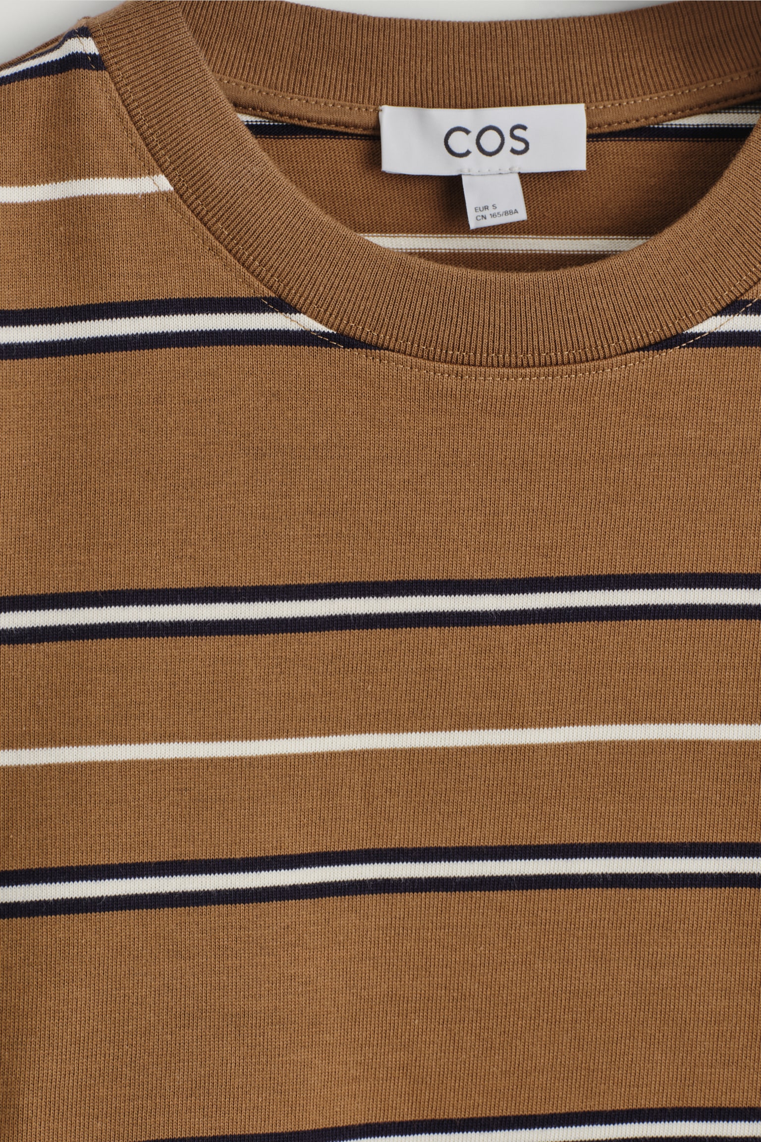 TRICOU CU MÂNECI LUNGI, TĂIETURĂ CLASICĂ - BROWN / STRIPED/BLEUMARIN / CU DUNGI/ALBASTRU DESCHIS/ALB / MARO/white/BLACK/BEJ / NEDĂPĂCIT/ECRU / BLEUMARIN / MARO / CU DUNGI - 7