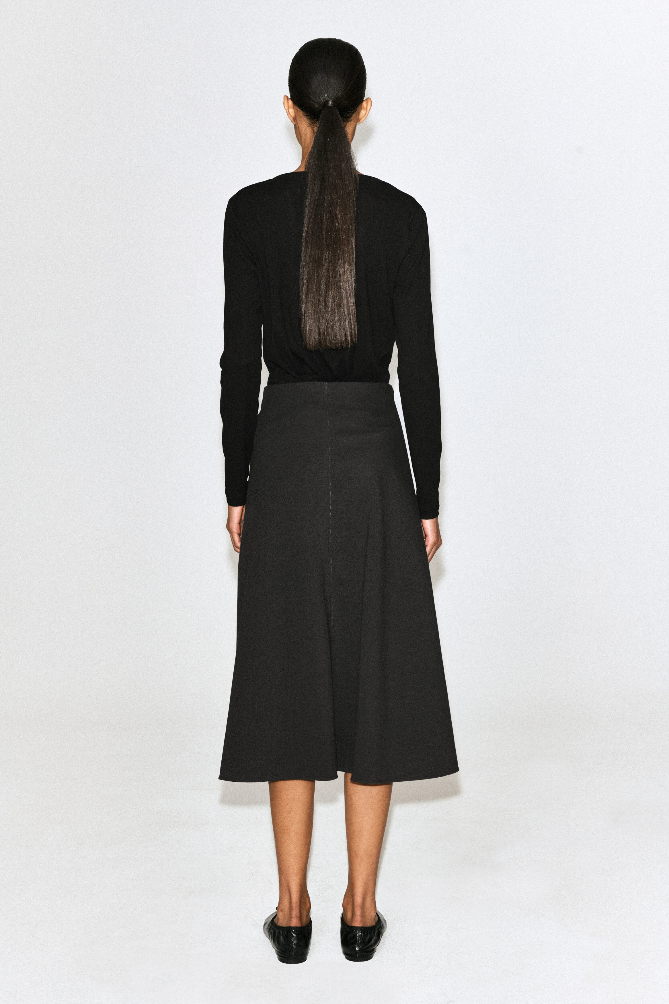 TWIST-DETAIL JERSEY MIDI SKIRT - thumbnail 3