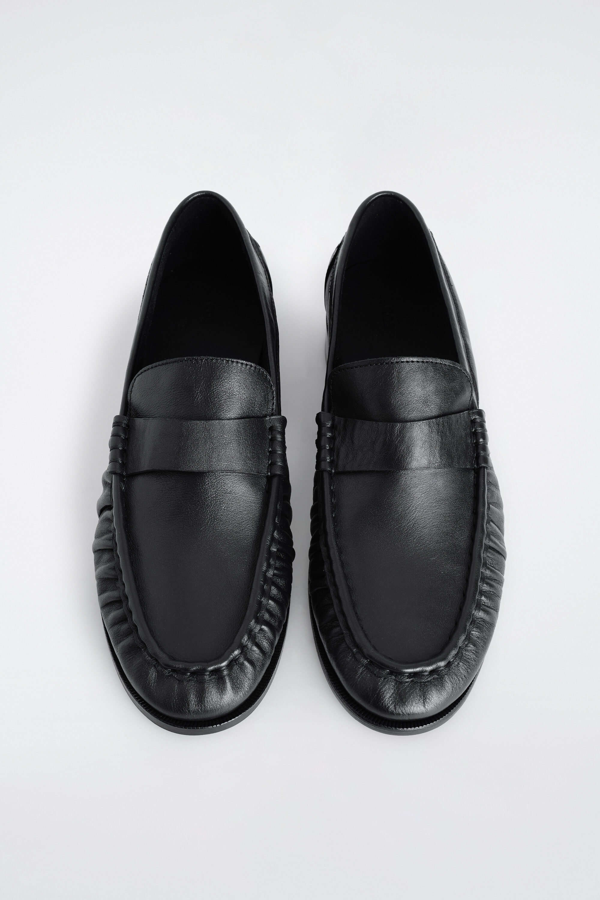 RUCHED LEATHER LOAFERS - thumbnail 3
