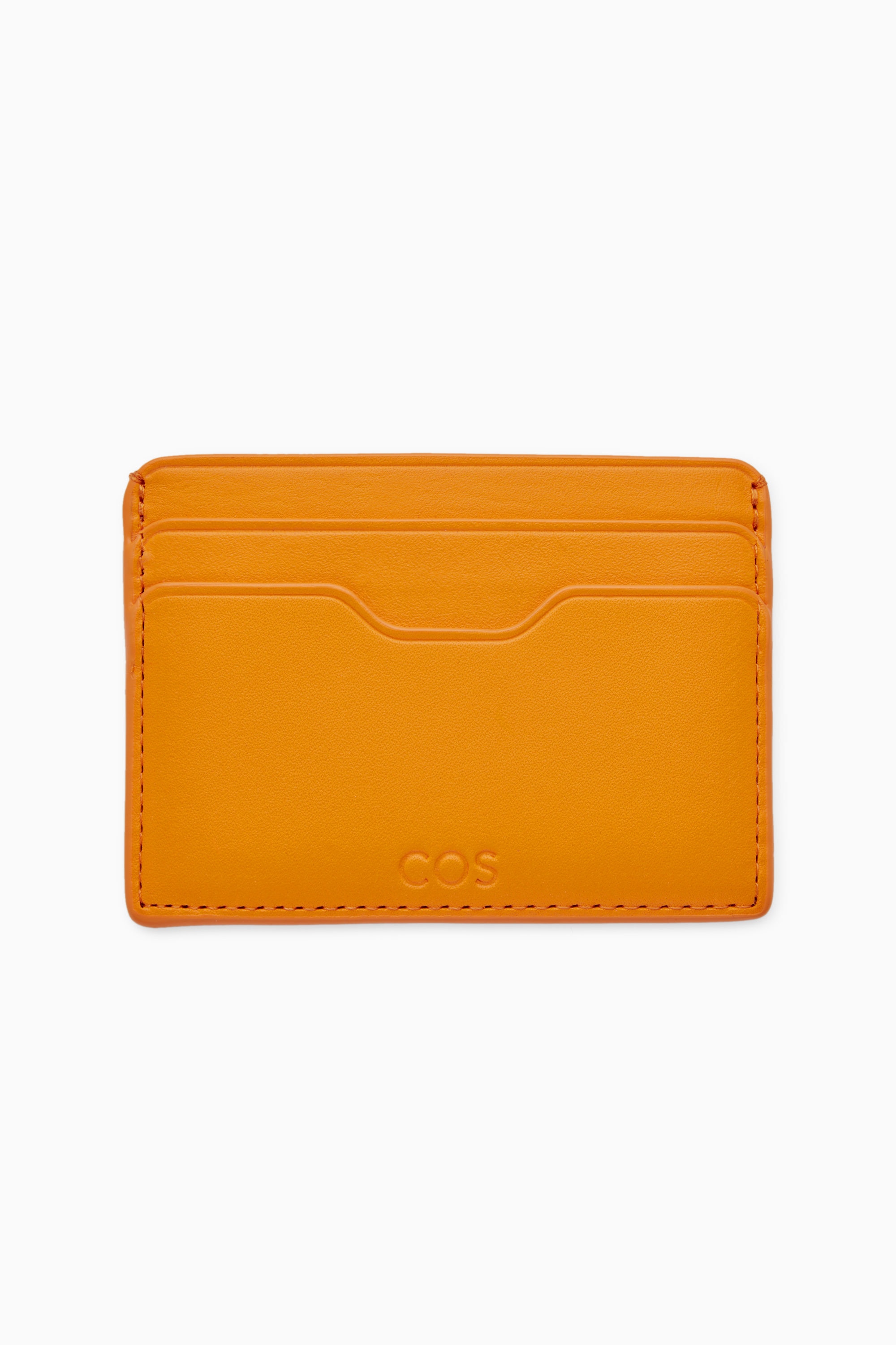 LEATHER CARD HOLDER - BRIGHT ORANGE | COS
