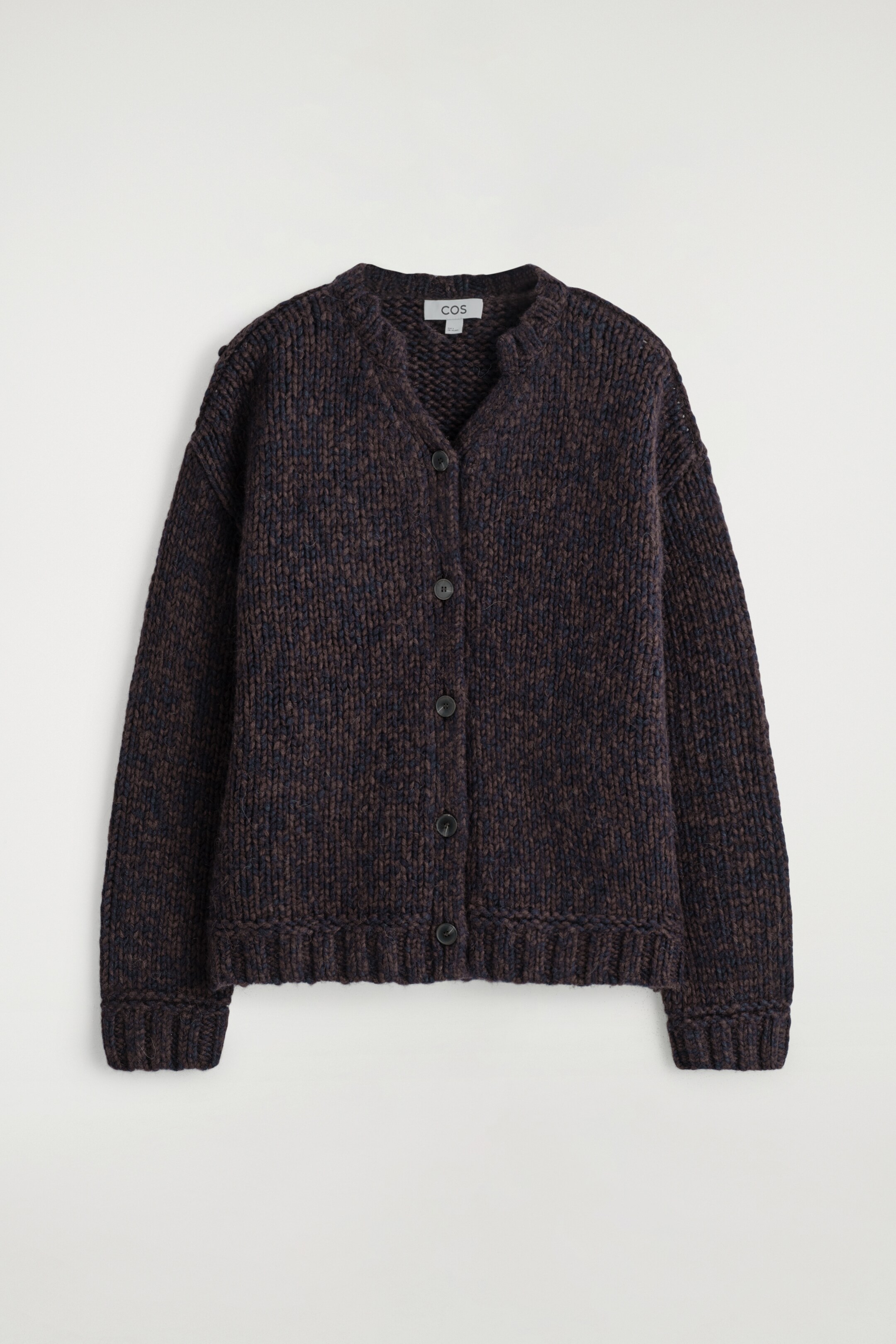 Vezi imaginea mai mare: CARDIGAN DIN LÂNĂ-ALPACĂ CU TEXTURĂ ÎN PUNCTE - BROWN / NAVY - FEMEI | H&M RO 6