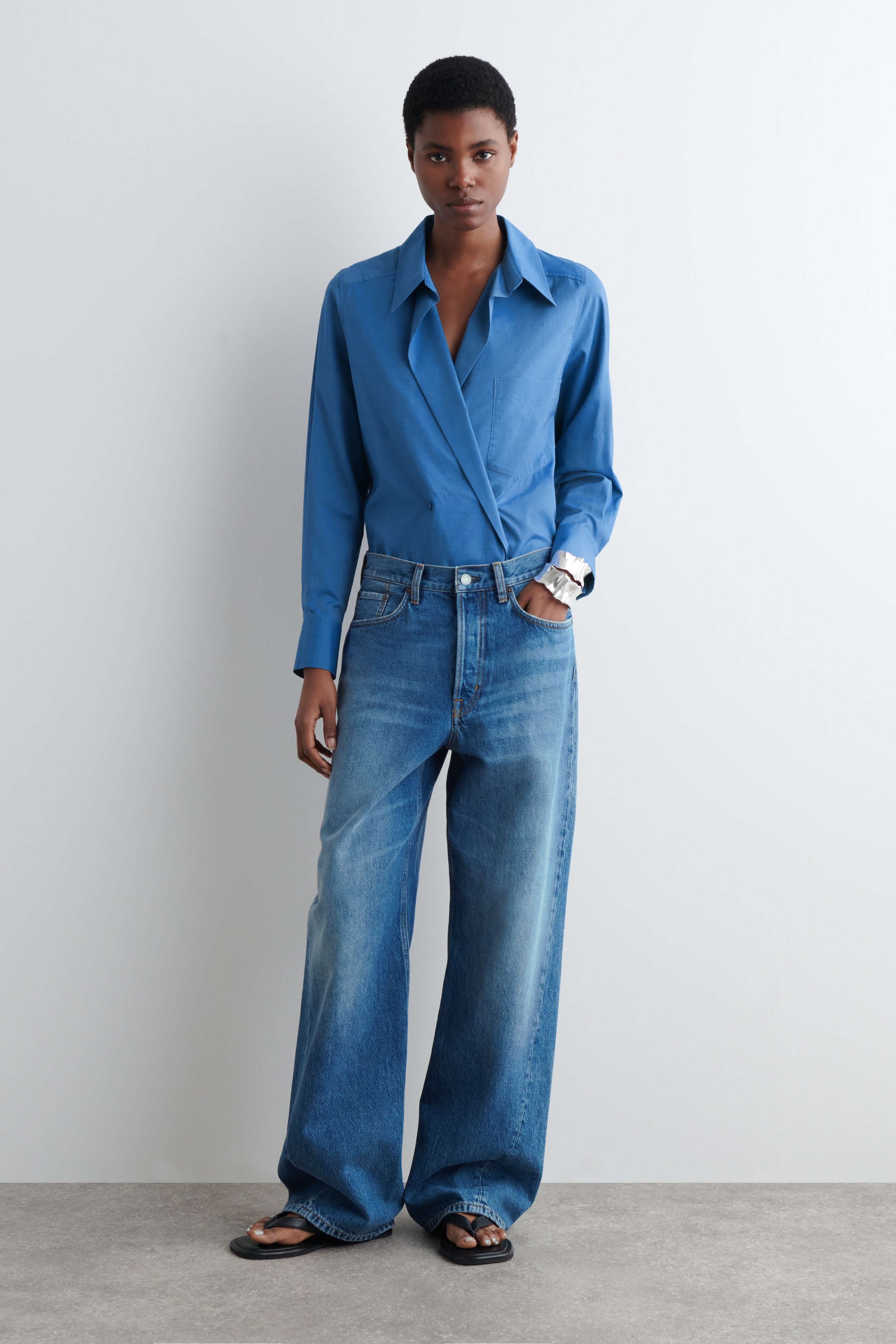 Grotere afbeelding bekijken: Dubbel-rijg overhemd - BLAUW - DAMES | H&M BE 3