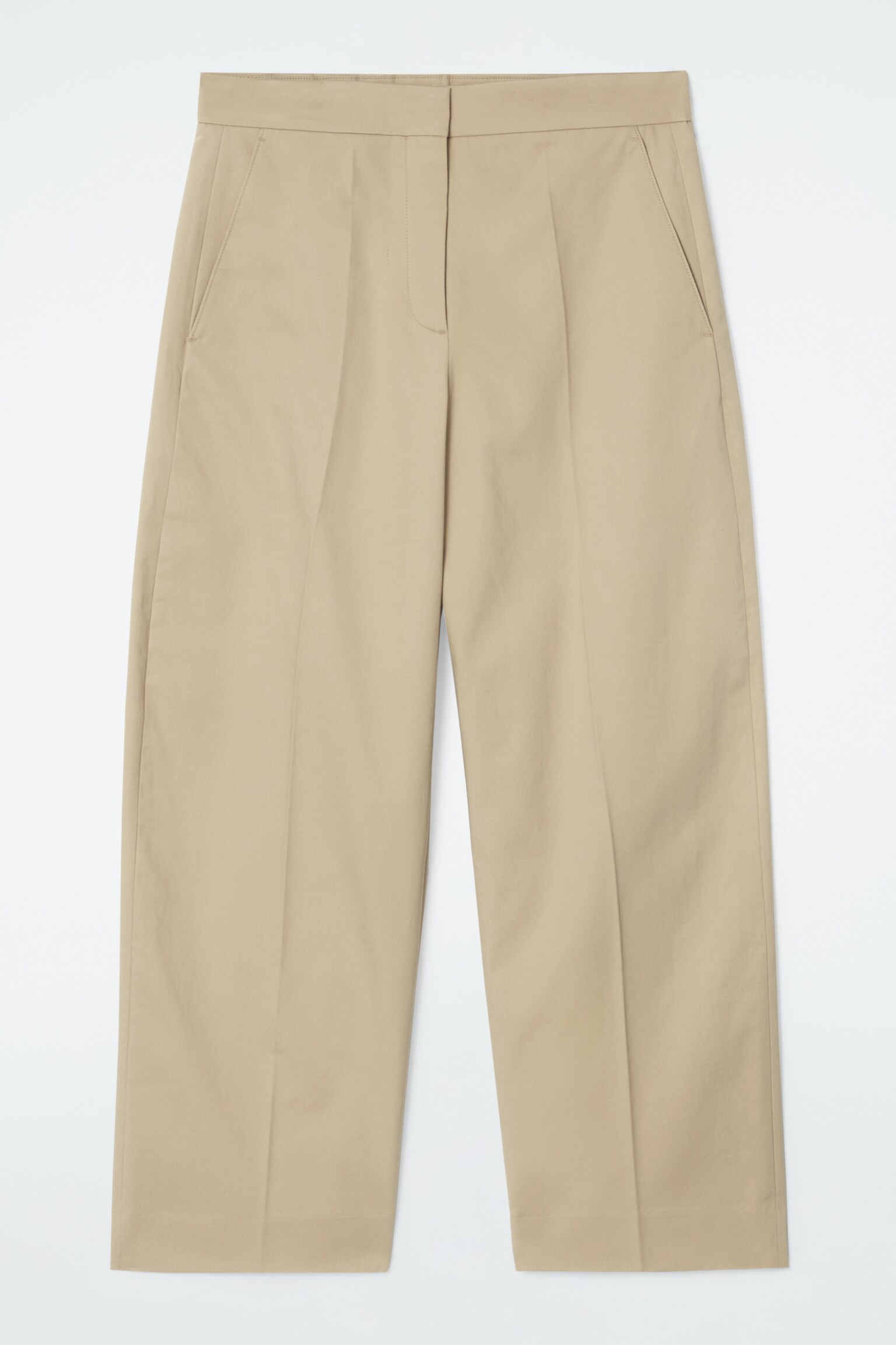 COTTON-TWILL CHINOS - BEIGE/NAVY