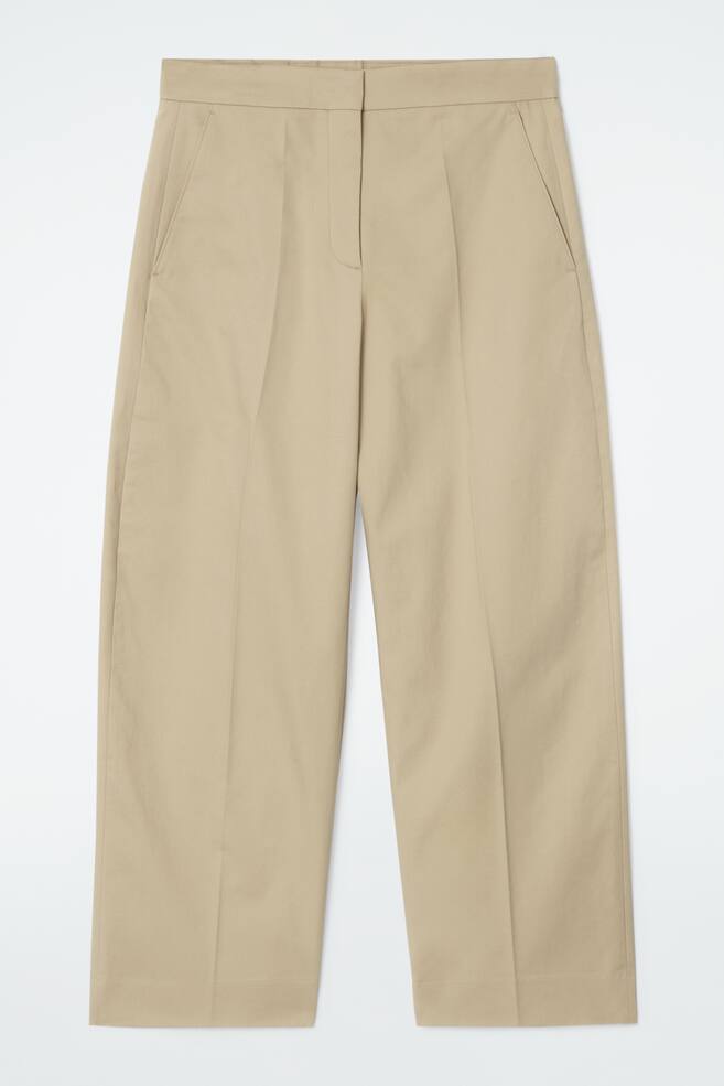 PANTALON CHINO EN SERGÉ DE COTON - BEIGE - 1