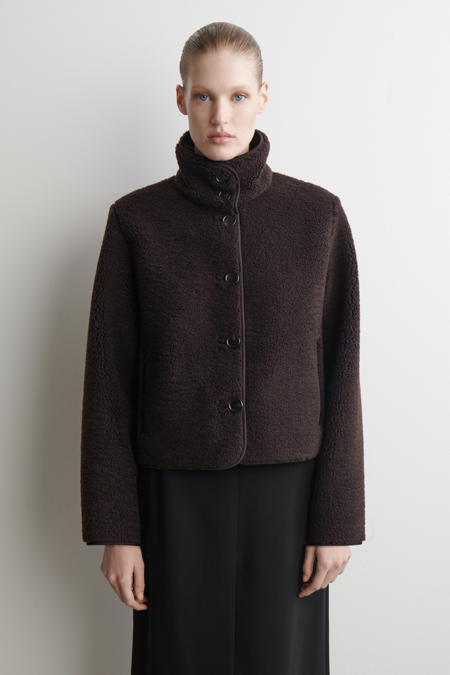 TEDDYJACKE MIT STEHKRAGEN - DUNKELBRAUN/BRAUN - 3