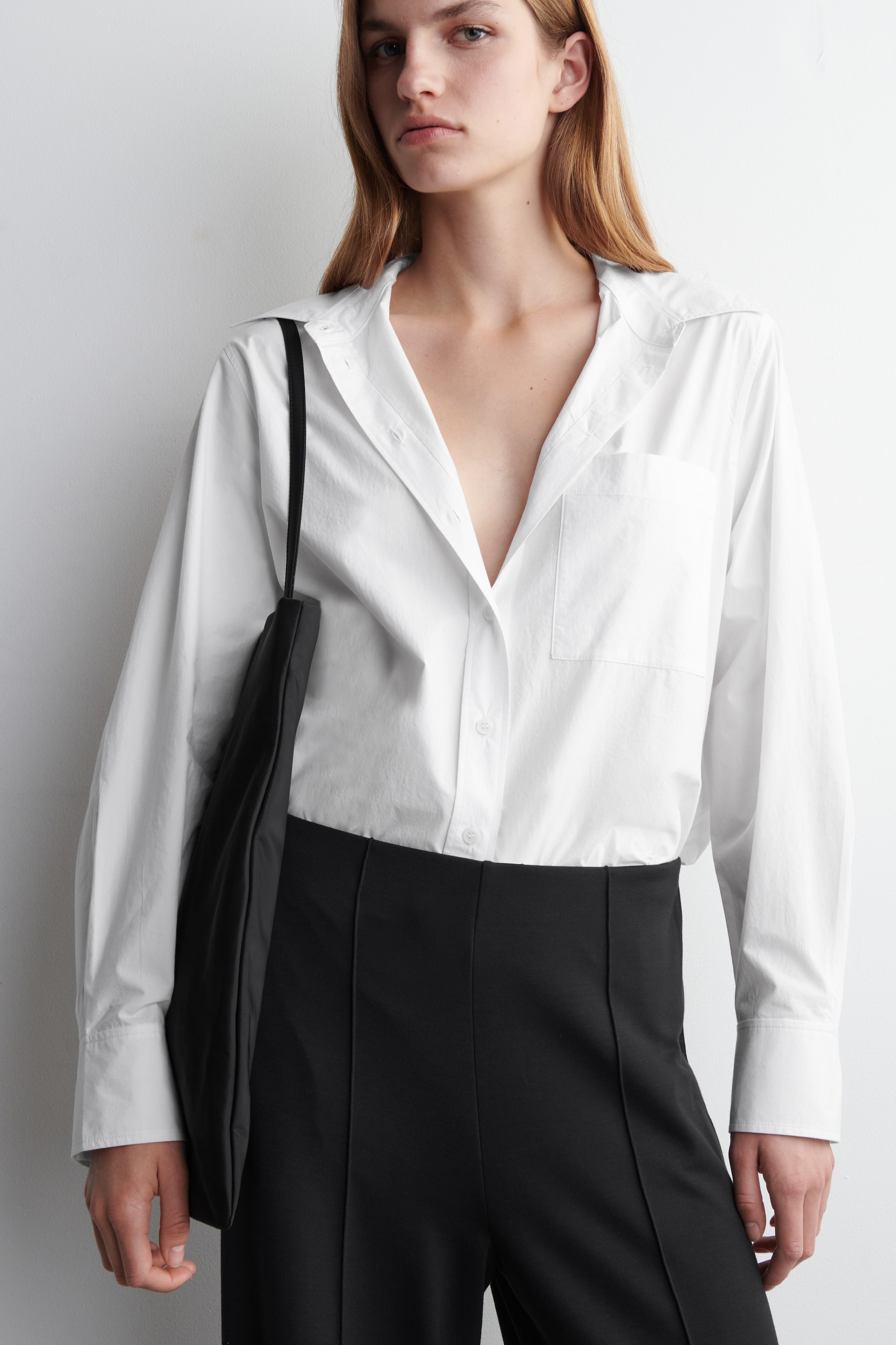 Grösseres Bild ansehen: HOSE AUS JERSEY MIT WEITEM BEIN - SCHWARZ - DAMEN | H&M CH 3