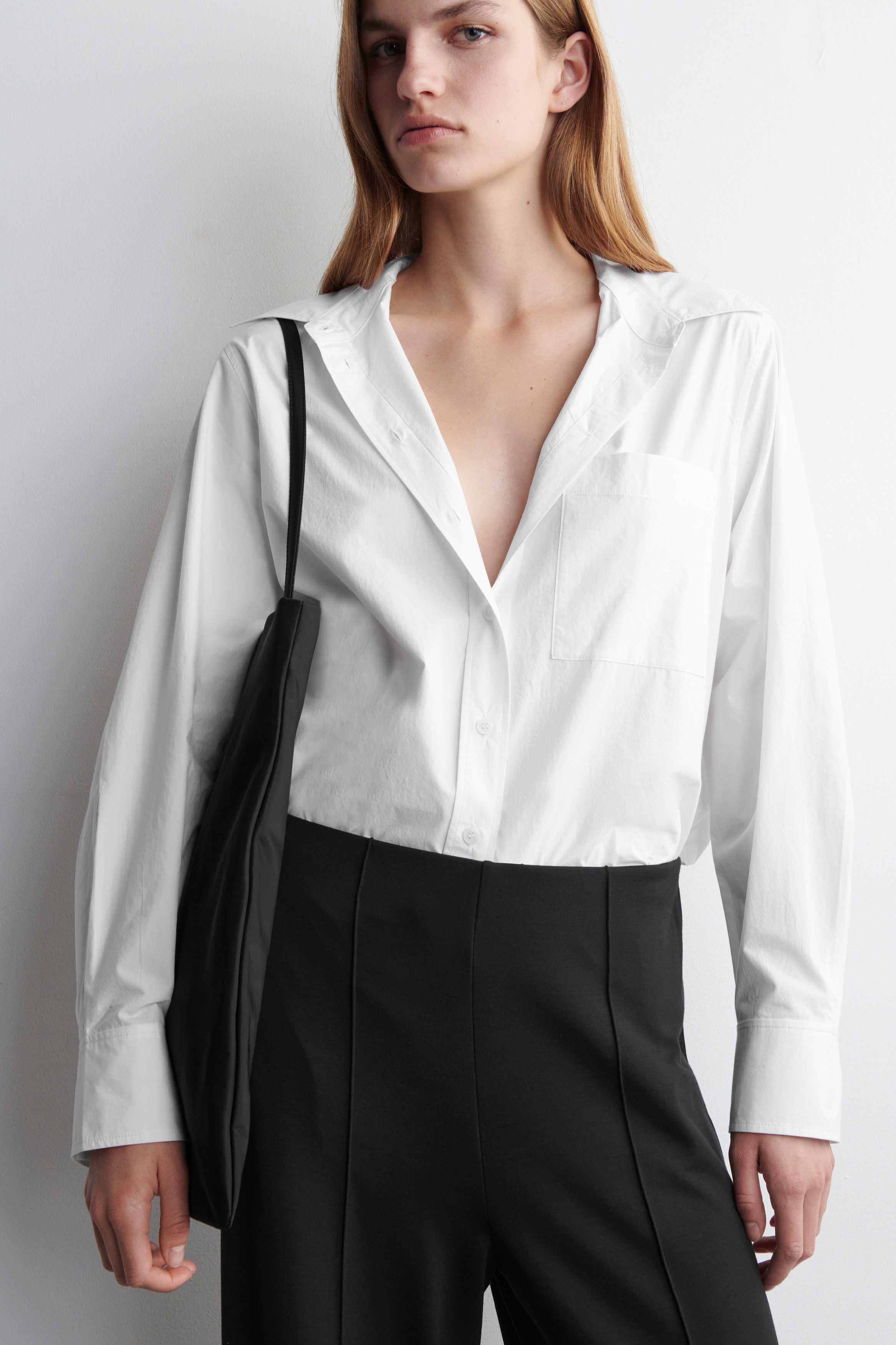 【SATIIIZ】Teach Wide Cotton Pants TECHNICAL PANTS WITH BANDS - Black | ZARA United States