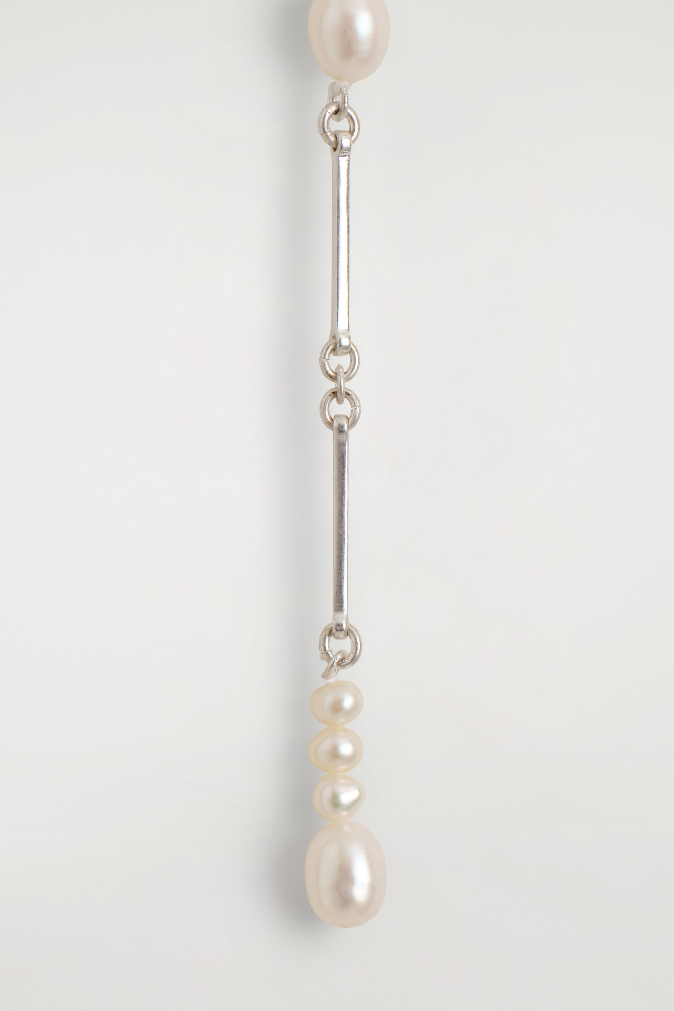 ASYMMETRIC FRESHWATER PEARL DROP EARRINGS - thumbnail 5