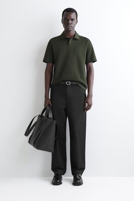 COTTON-PIQUÉ POLO SHIRT — DARK GREEN 2
