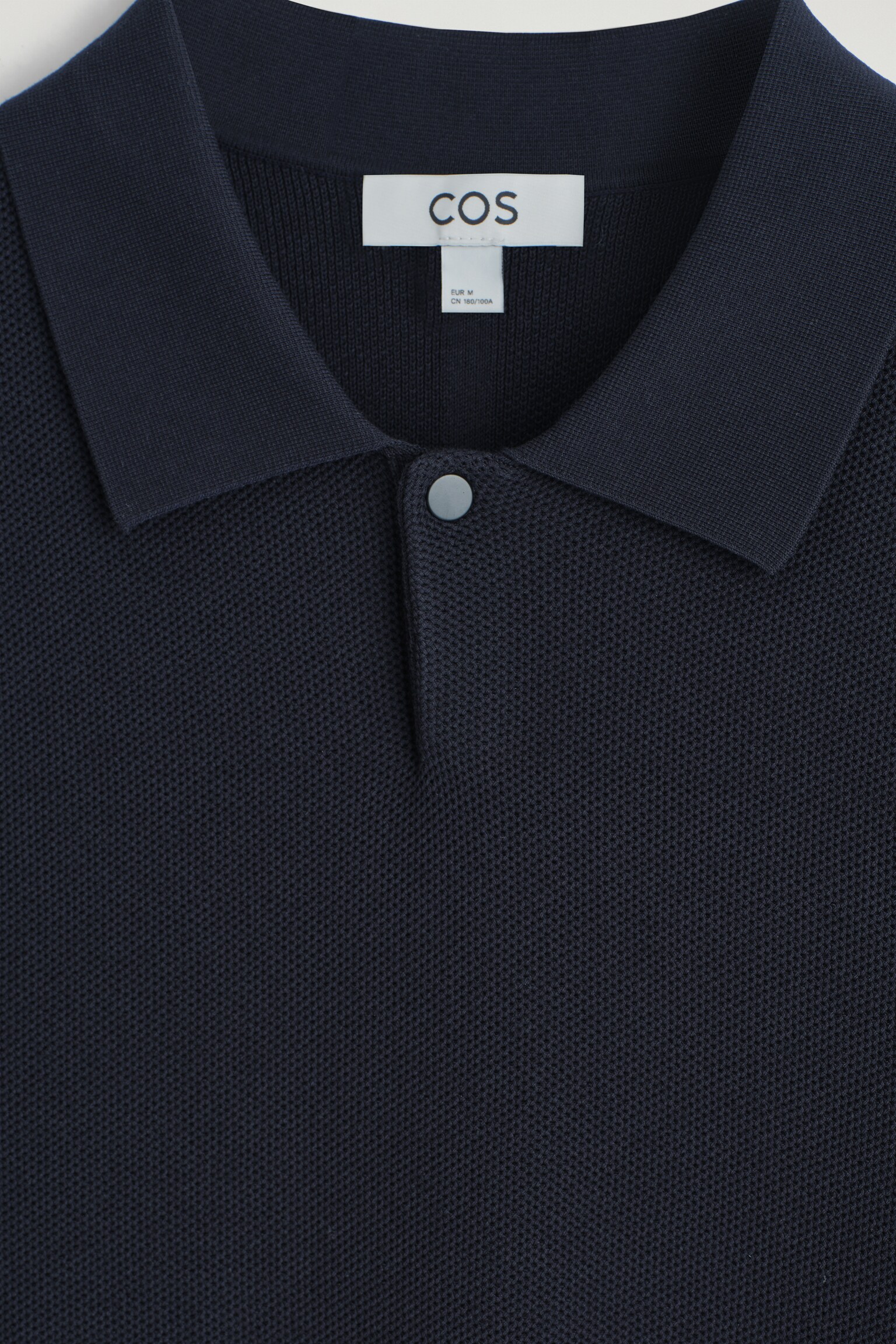 POLO EN MAILLE POINT NID D'ABEILLE - BLEU MARINE/ÉCRU - 7
