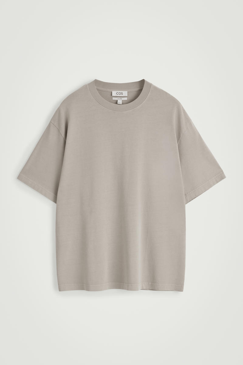 Relaxed Lightweight Cotton T-Shirt in Grey