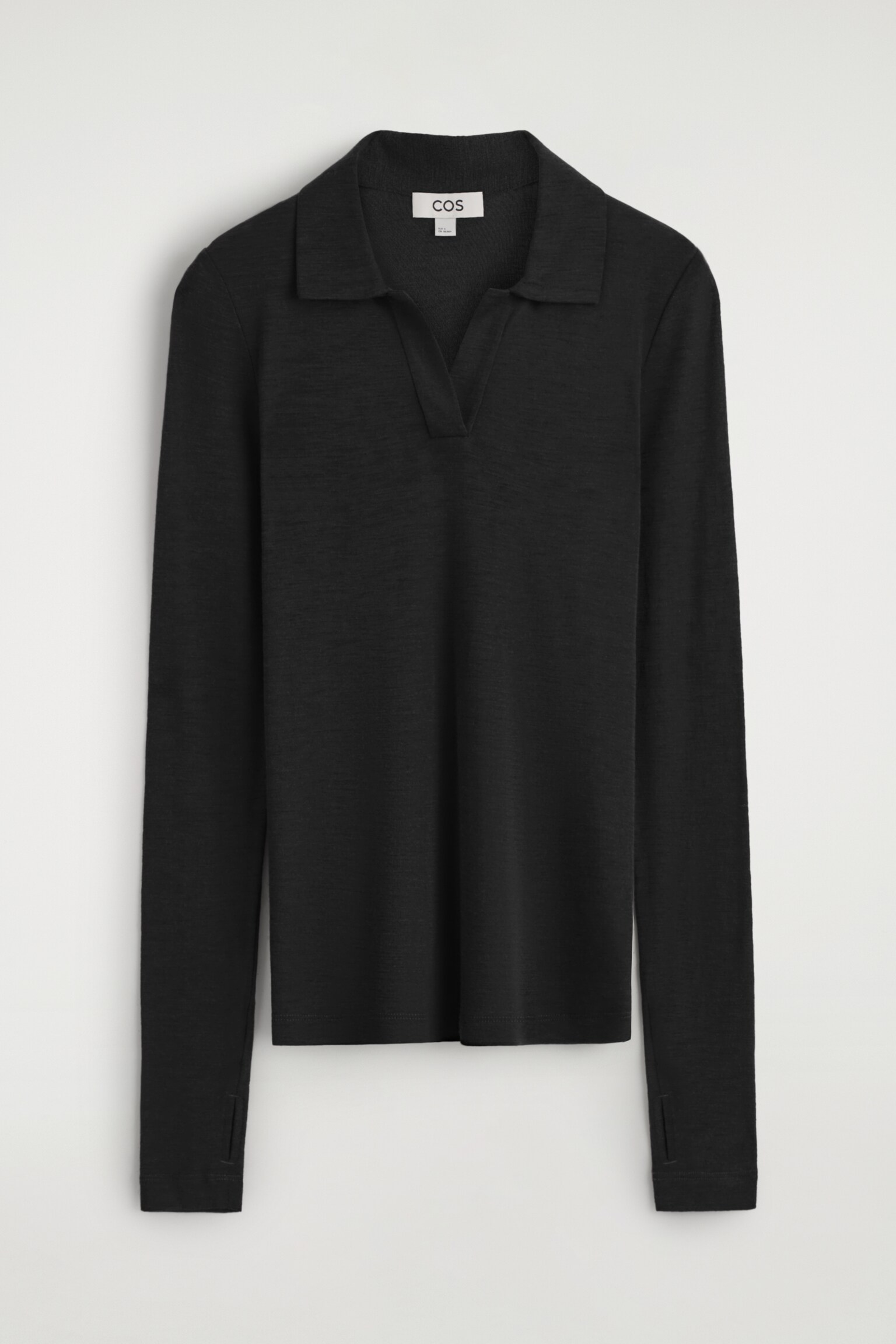 POLOSHIRT AUS MERINOWOLLE - SCHWARZ/BURGUNDERROT MELIERT/BRAUN MELIERT - 2