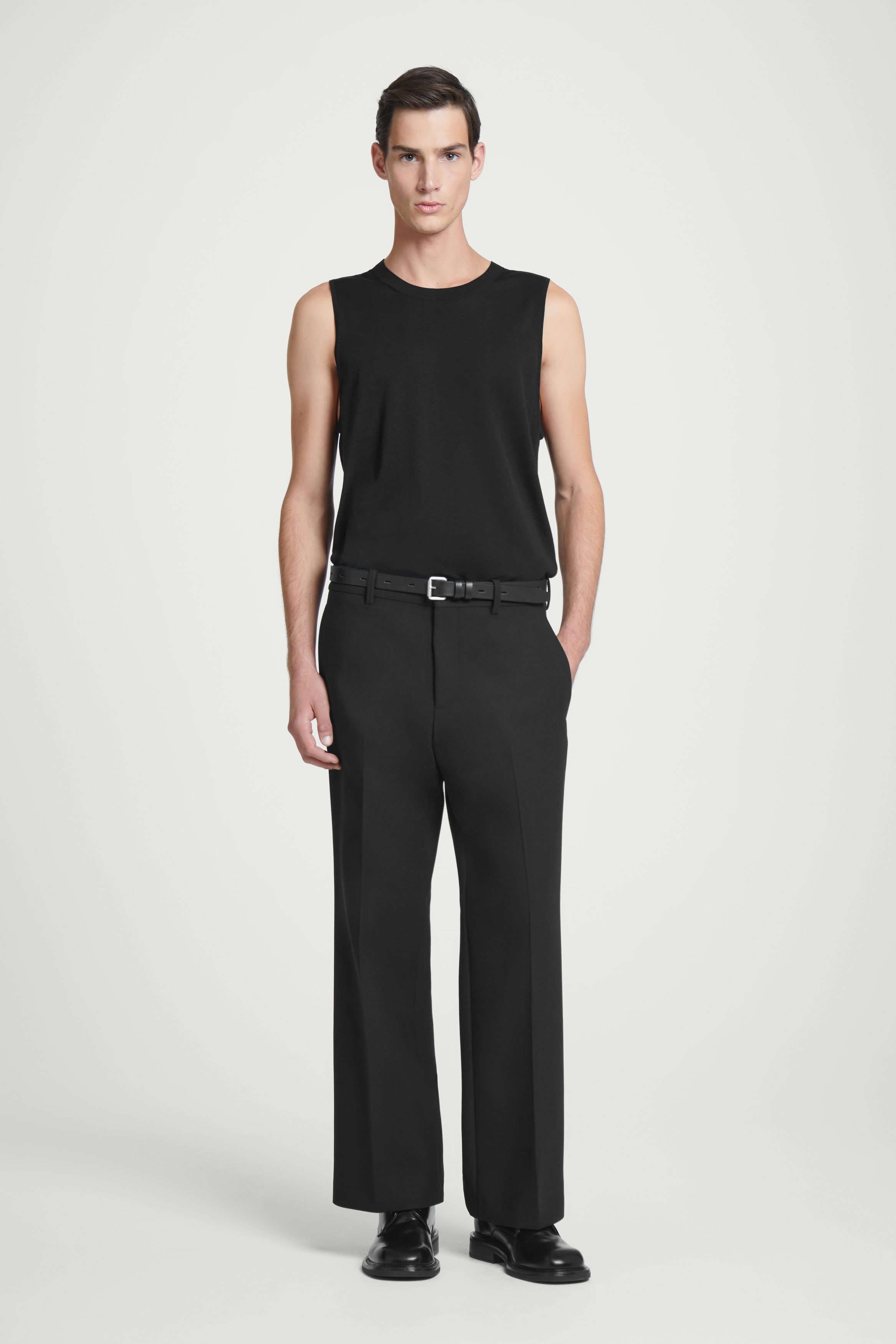 NICENESS/LENNY Cotton × Silk knit vest RELAXED KNITTED SILK VEST - BLACK | COS