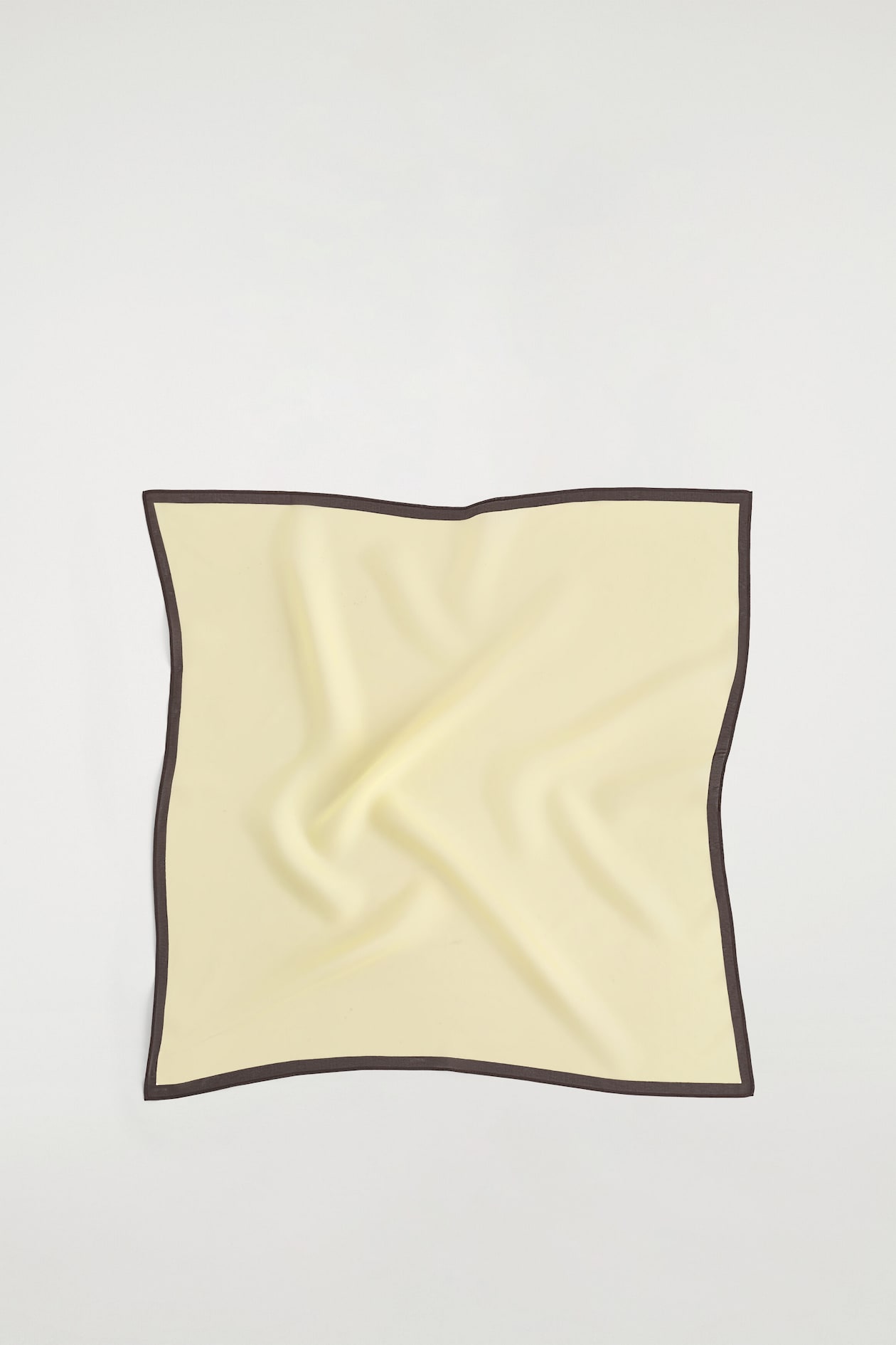 SILK-ORGANZA SCARF — BUTTER / BROWN
