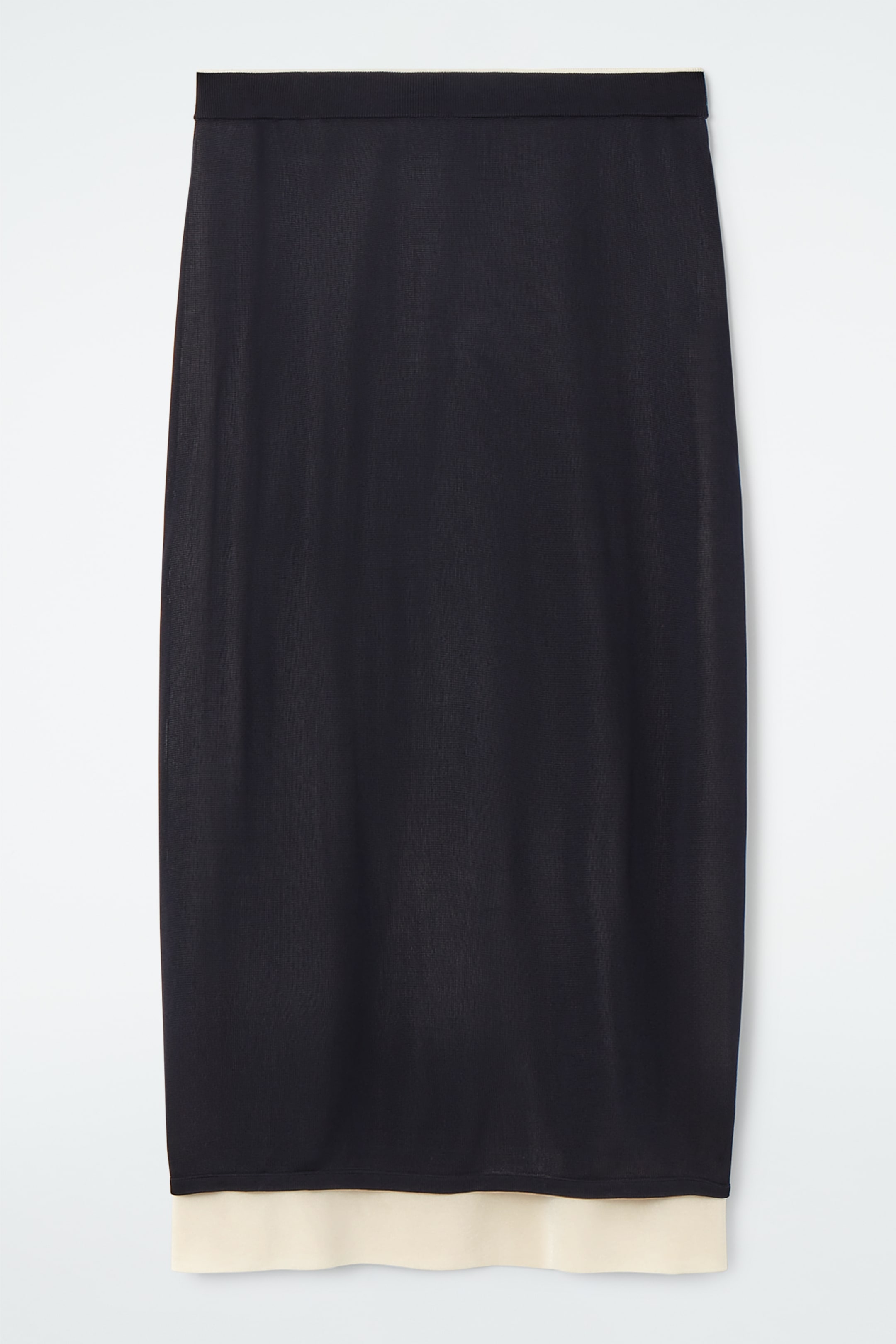 Ingrandisci l'immagine: LAYERED KNITTED SKIRT - NAVY / CREAM - DONNA | H&M CH 1