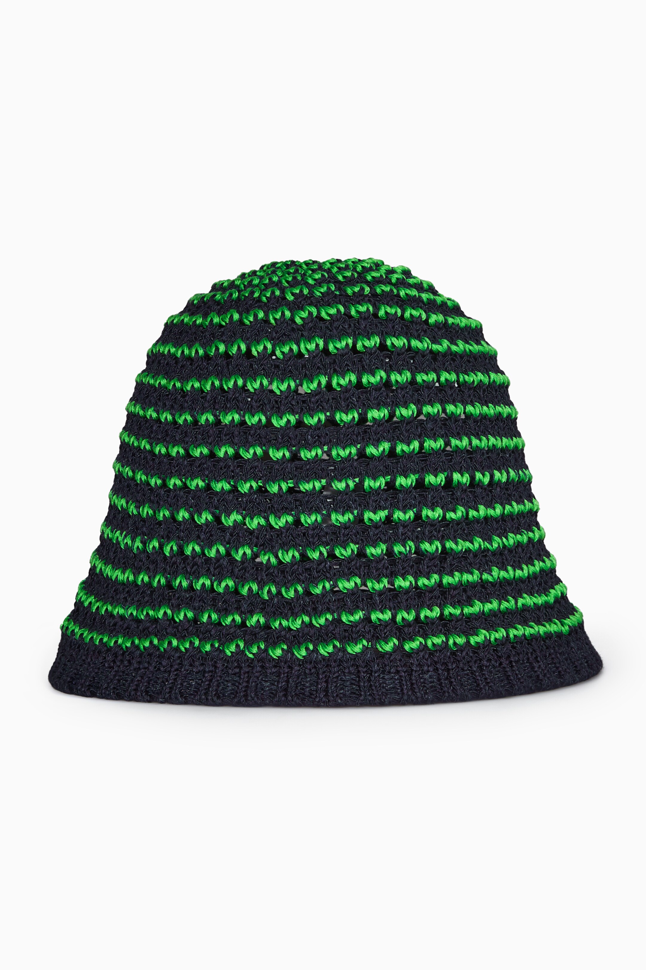 Grotere afbeelding bekijken: CROCHET BUCKET HAT - NAVY / GREEN - DAMES | H&M NL 1