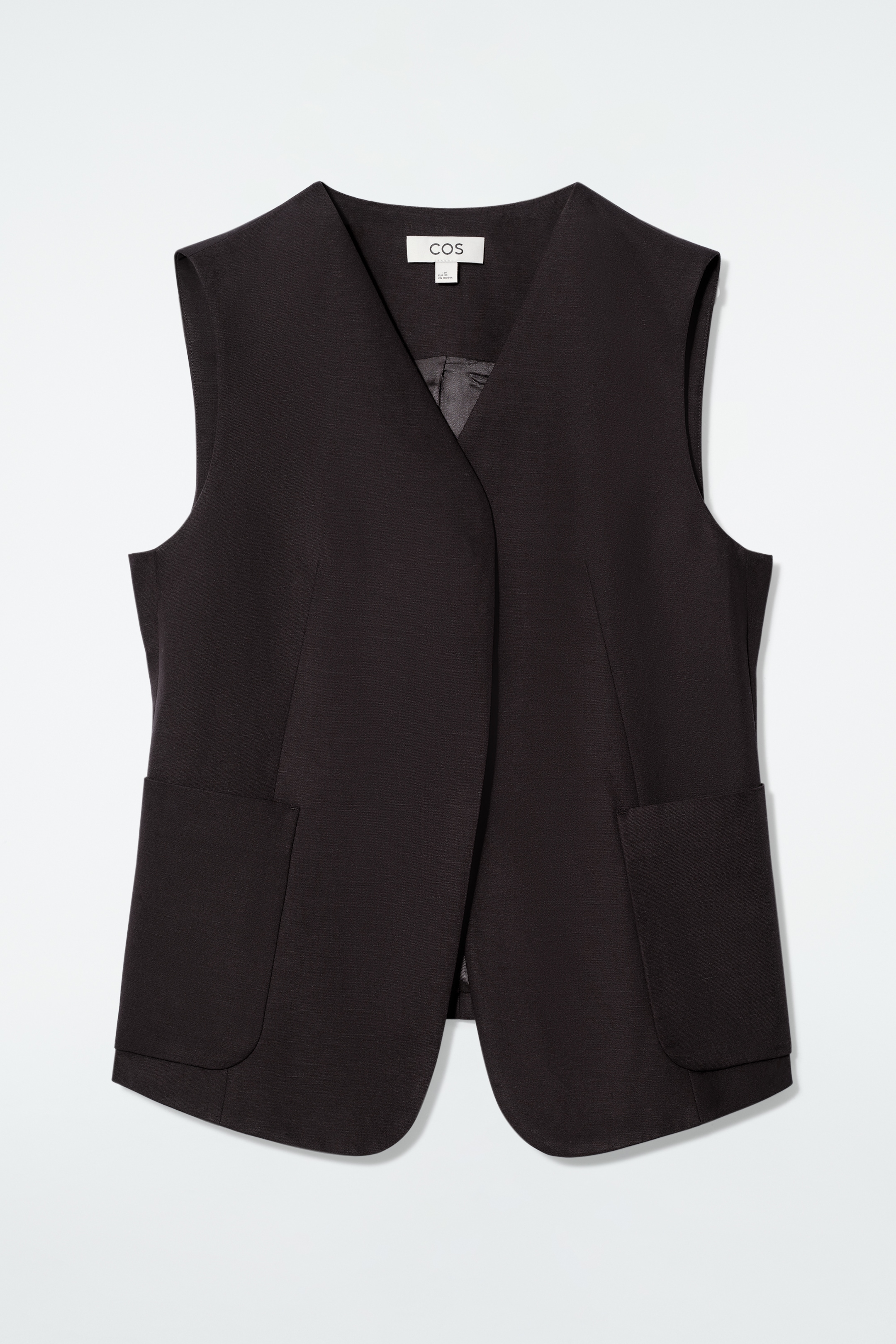Visualizza immagine più grande: GILET A PORTAFOGLIO IN MISTO LINO - MARRONE SCURO - DONNA | H&M IT 5