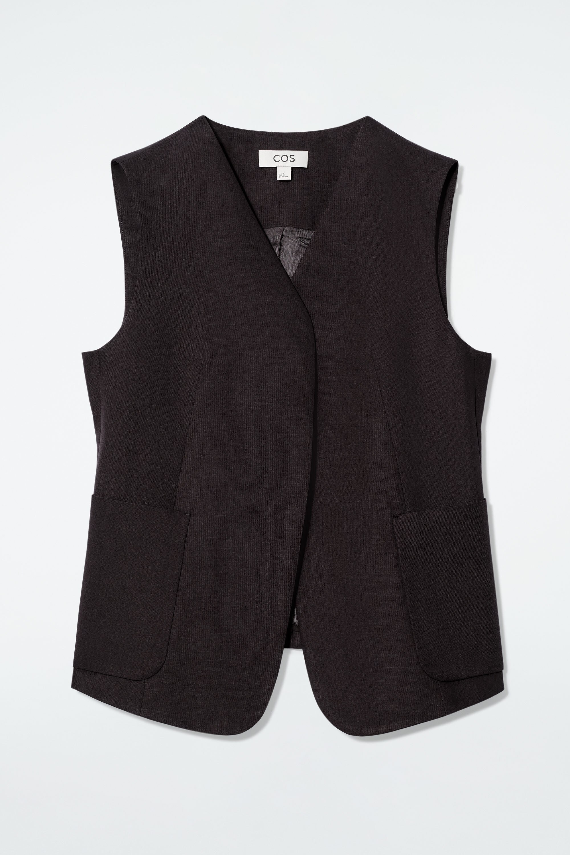 【美品】COS KNITTED WAISTCOAT XS ブラック KNITTED WAISTCOAT - BLACK | COS
