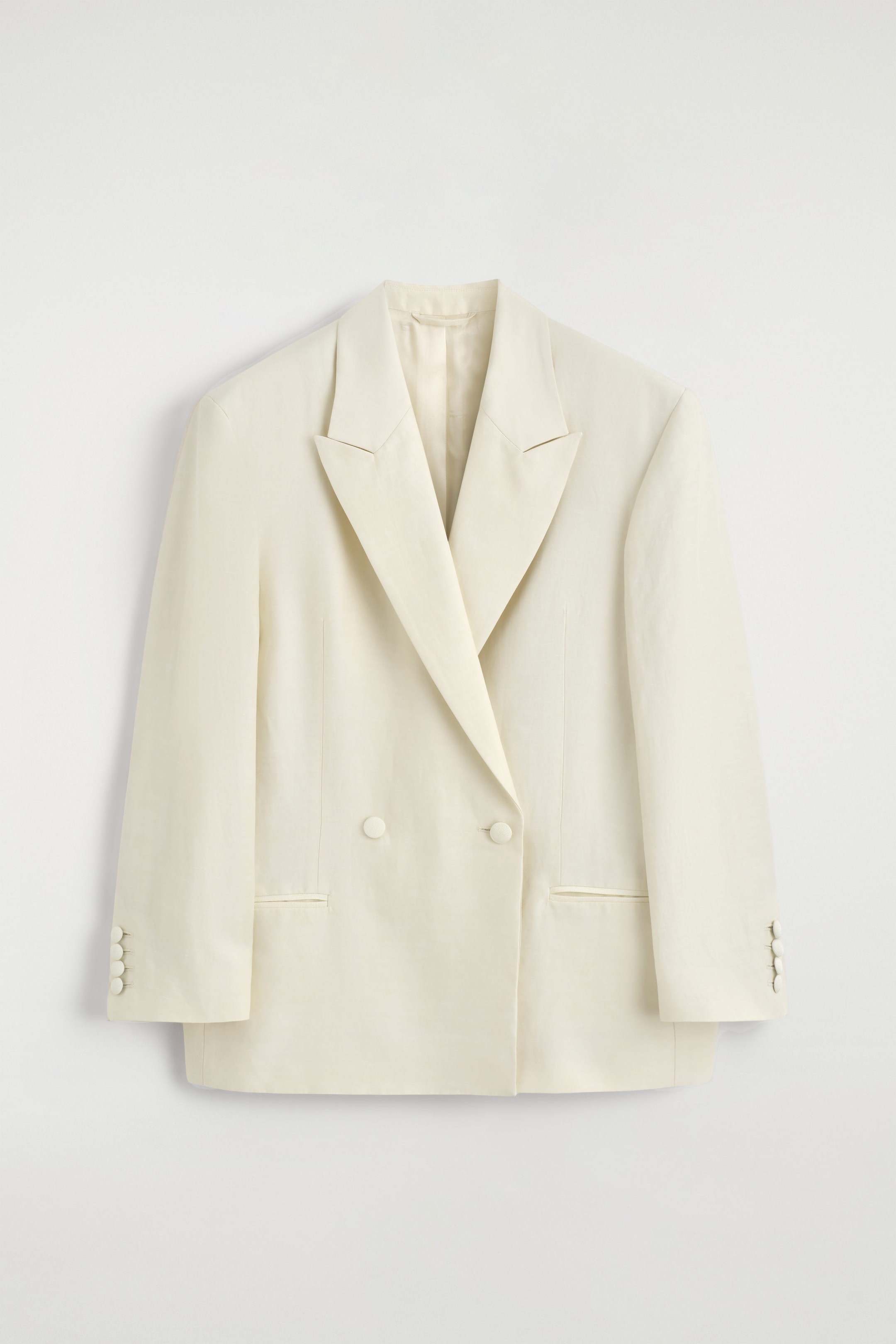 LINEN-BLEND TUXEDO BLAZER