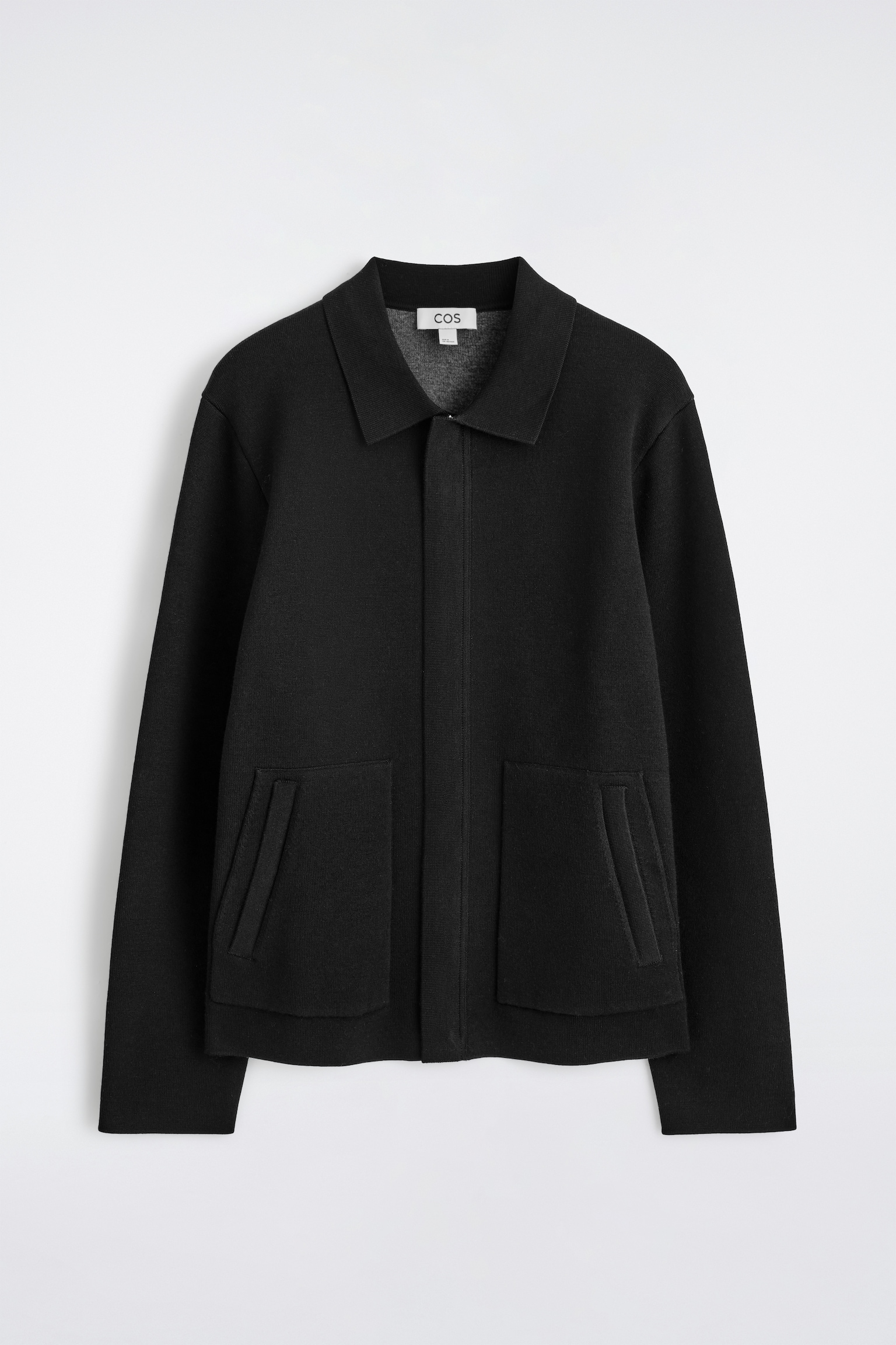 CHAQUETA DE LANA DE DOBLE FAZ - NEGRO - 2
