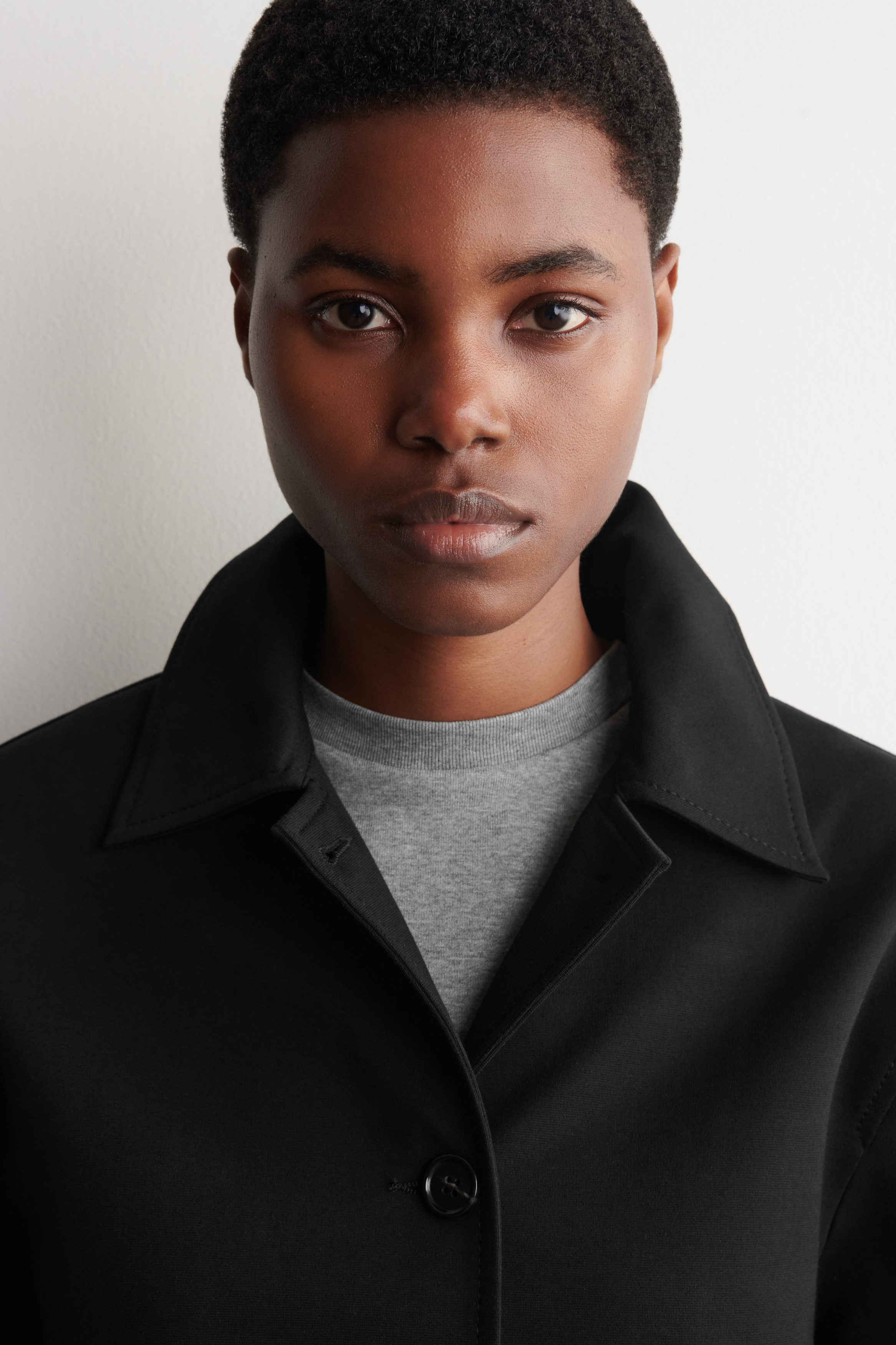 ROUNDED JERSEY JACKET - BLACK | COS US