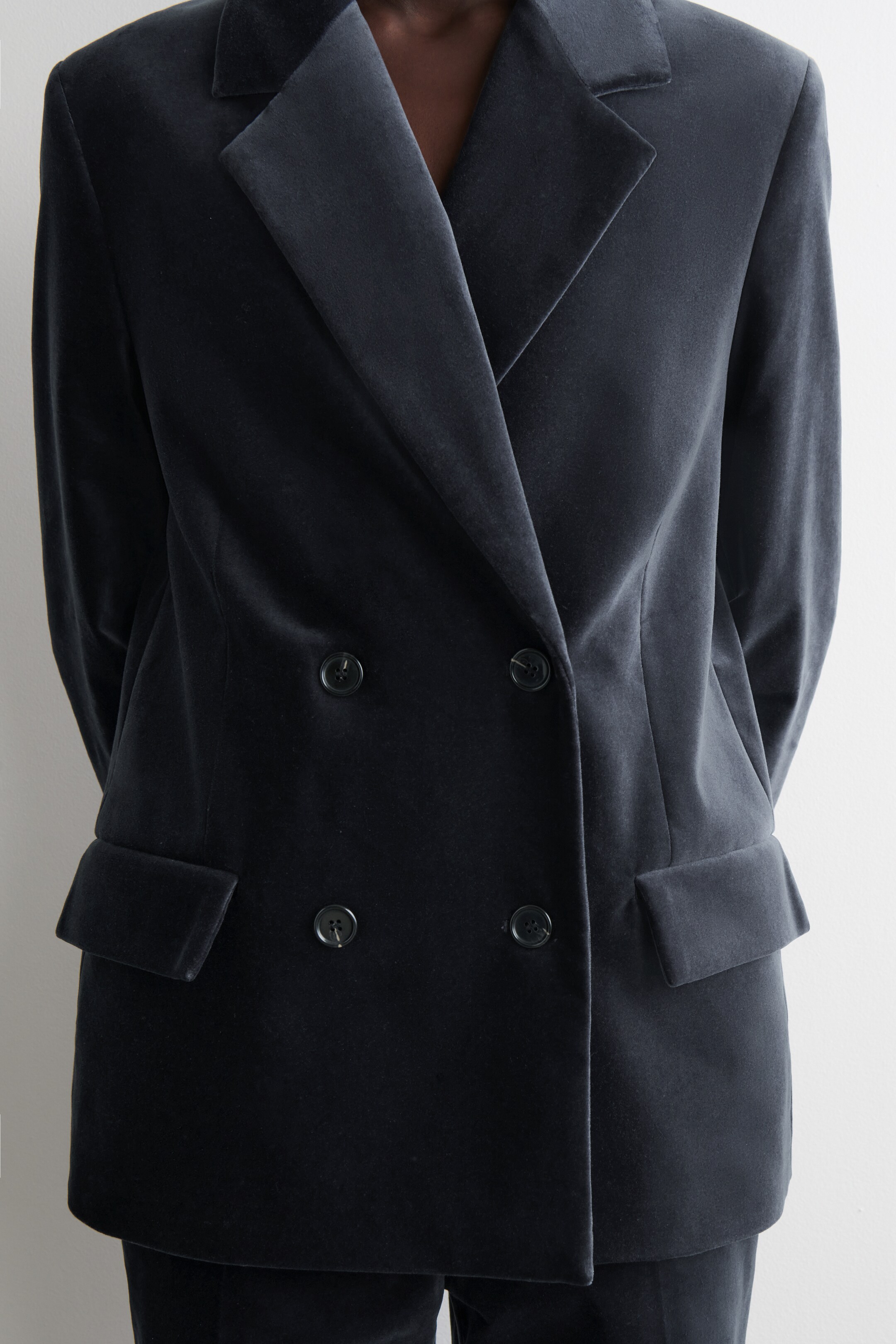 Visualizza immagine più grande: VELVET DOUBLE-BREASTED BLAZER - NAVY - DONNA | H&M IT 3