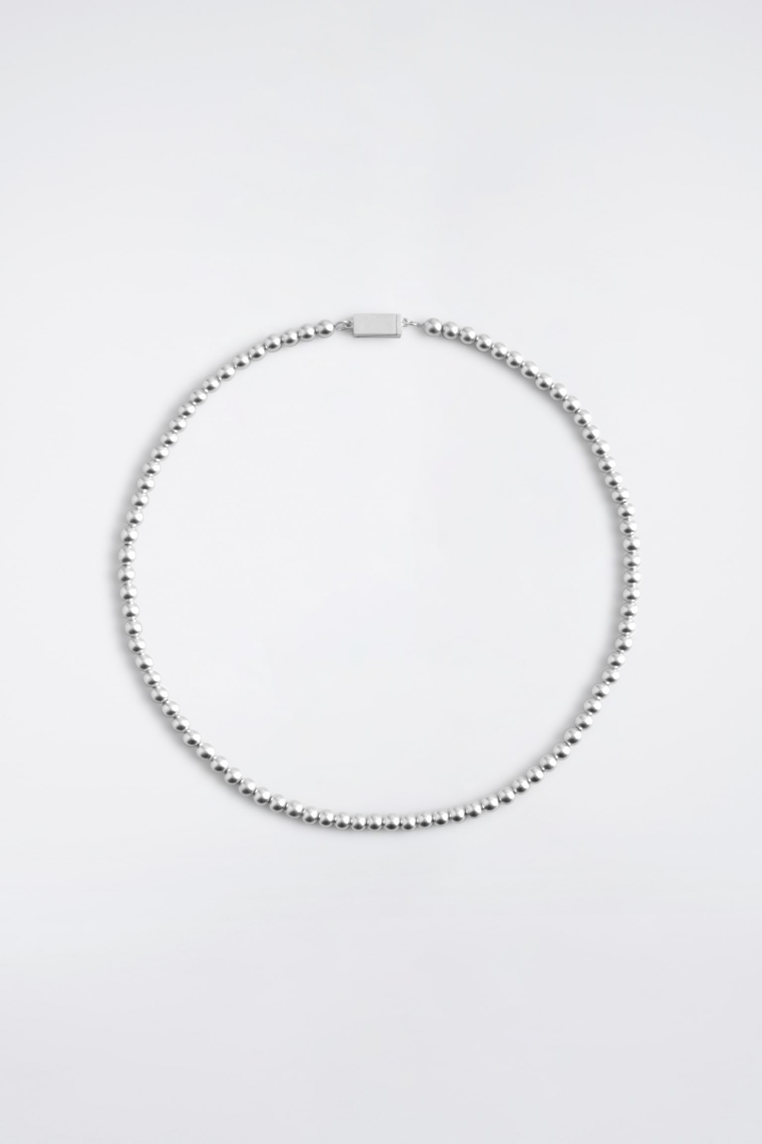 COLLIER PERLÉ - ARGENTÉ - 2