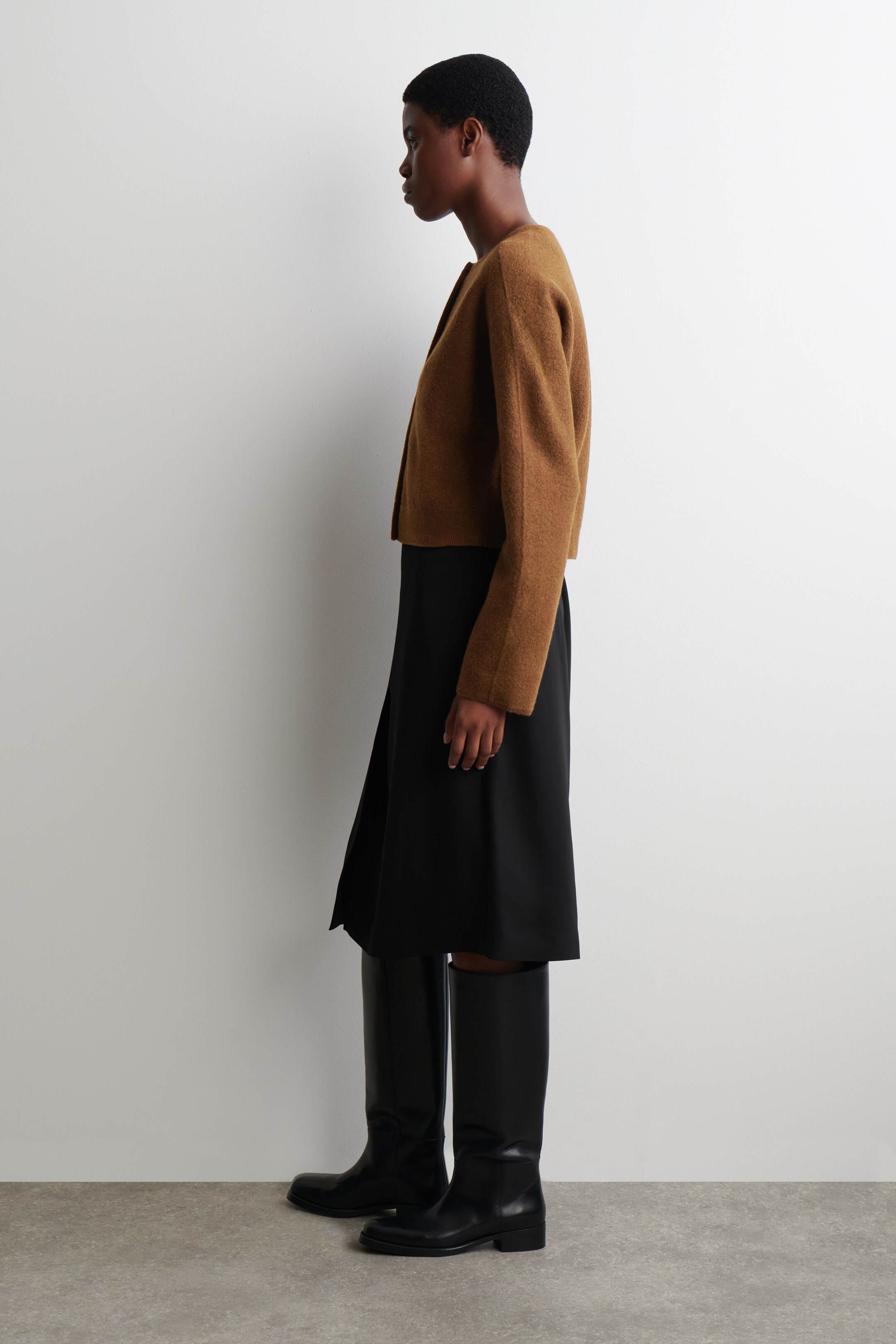 Ingrandisci l'immagine: BOILED-WOOL CARDIGAN - BROWN - DONNA | H&M CH 5