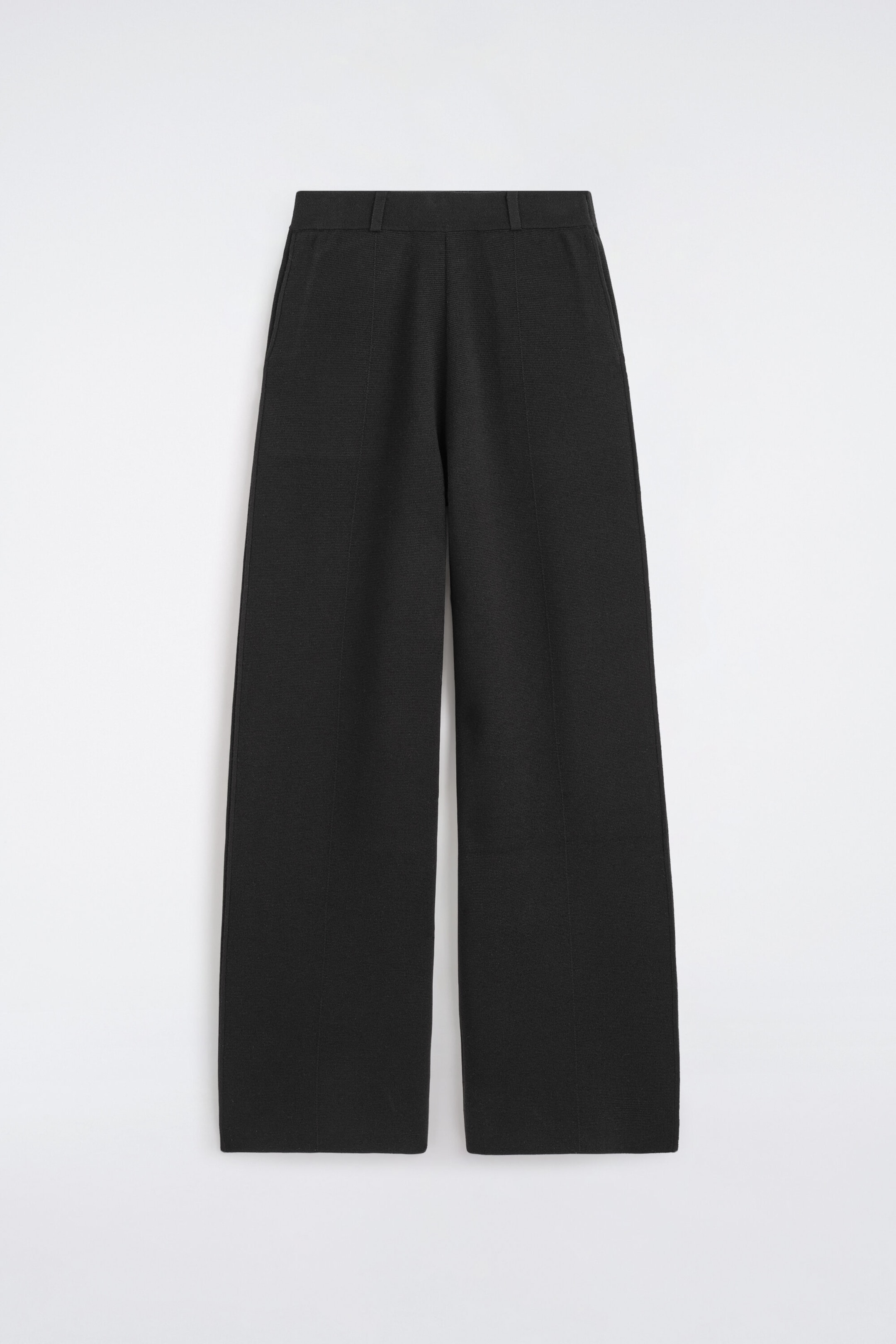 MERINO WOOL BLEND STRAIGHT-LEG PANTS